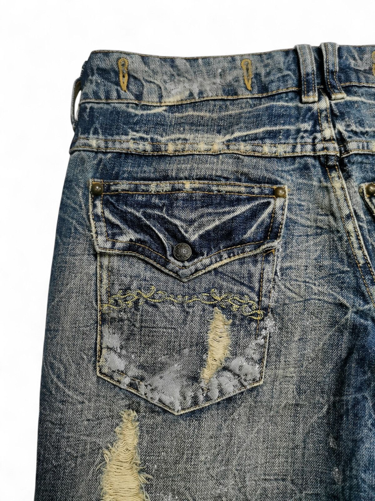 Japanese Brand Flare Jeans MIDAS MACHIAVEL ANY THING Like Undercover Denim Size US 32 / EU 48 - 5 Thumbnail