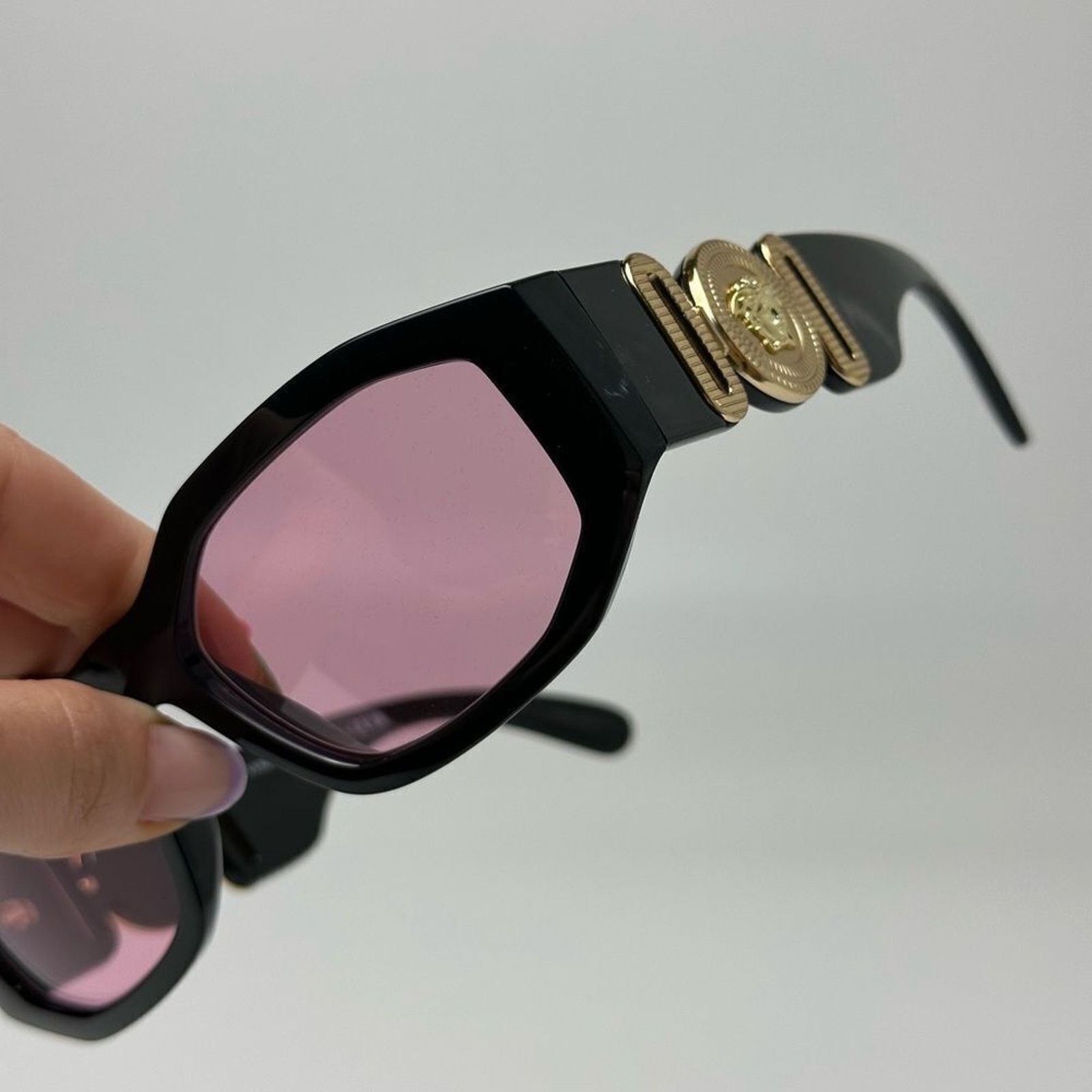 Versace BRAND NEW VERSACE VE4361 GB1/84 Black Pink Unisex Sunglasses Size ONE SIZE - 6 Thumbnail