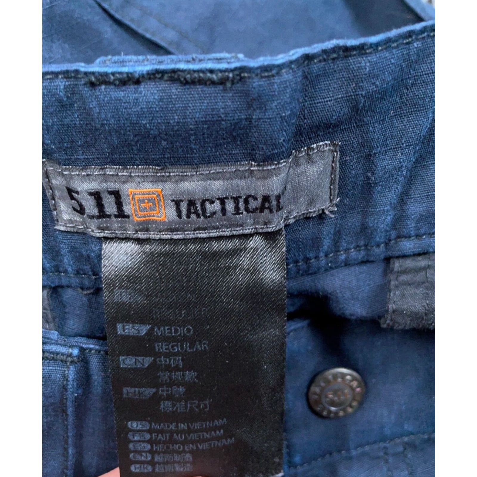Vintage 5.11 Tactical Cargo Pants Men's Medium Dark Blue TDU Ripstop Cotton Skater Size US 30 / EU 46 - 3 Thumbnail