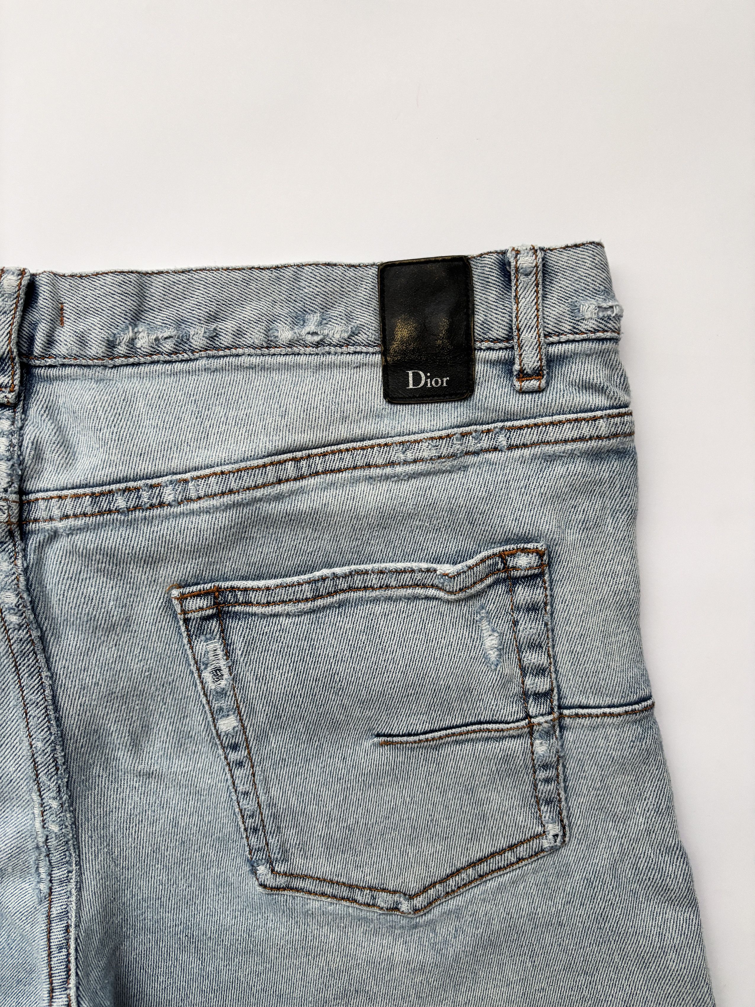 Dior ⚡️QUICK SALE⚡️Dior by Kim Jones Distressed Blue Jeans Size US 32 / EU 48 - 3 Thumbnail