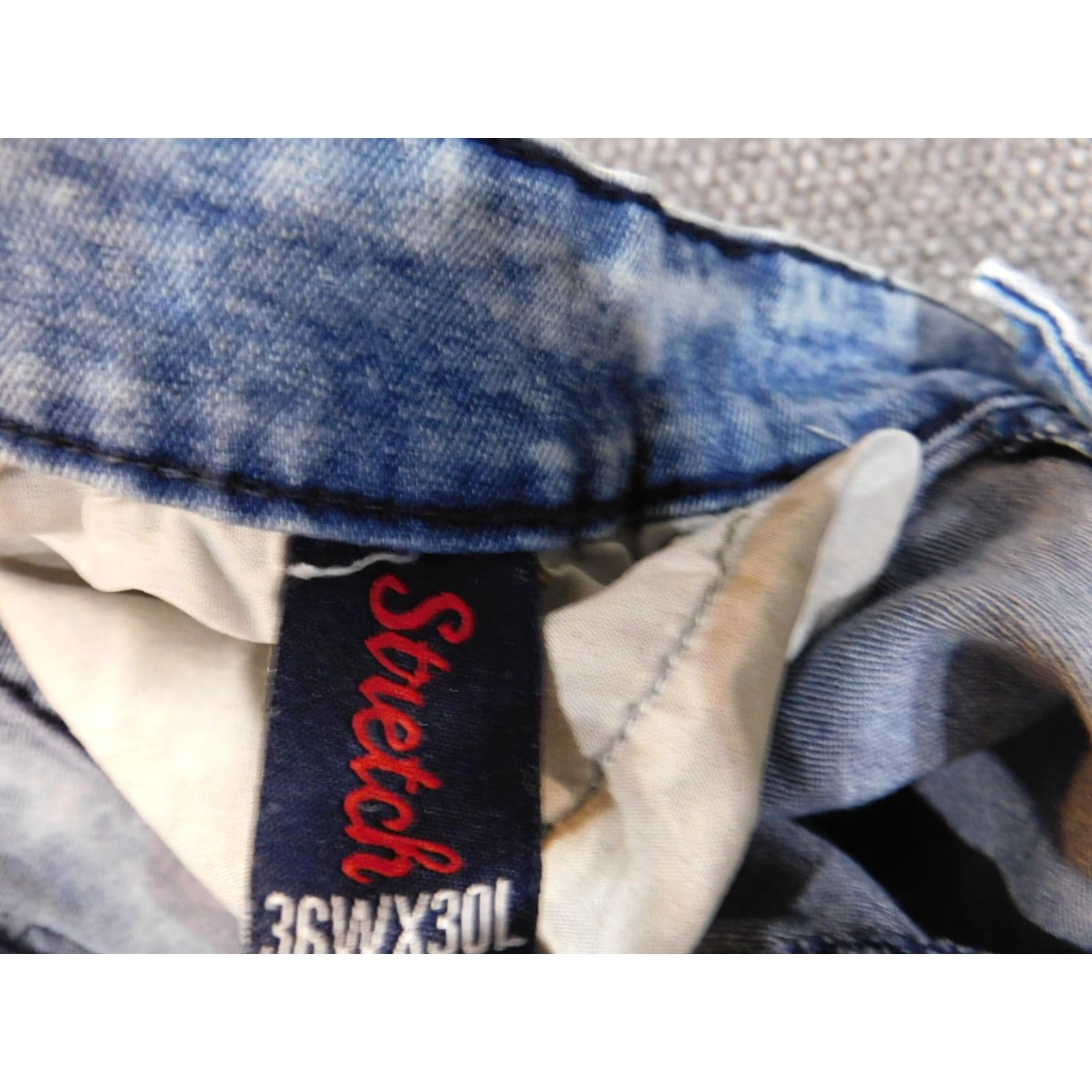 Phat Farm Phat Farm Jeans 34x28 Blue Skinny Denim Cotton Zipper Pockets Mens Regular Distressed 90s Hip-Hop Vintage N/A Size US 34 / EU 50 - 6 Thumbnail