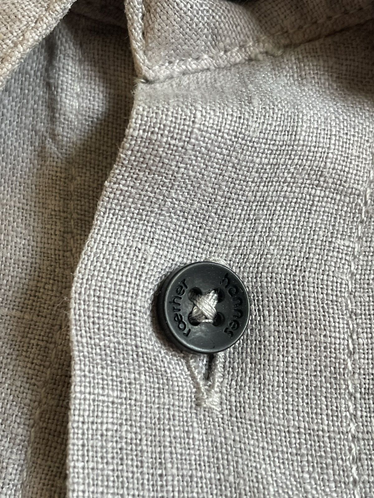hannes roether Hannes Roether Linen Shirt Button Up Avant Garde RARE Size US XL / EU 56 / 4 - 7 Thumbnail