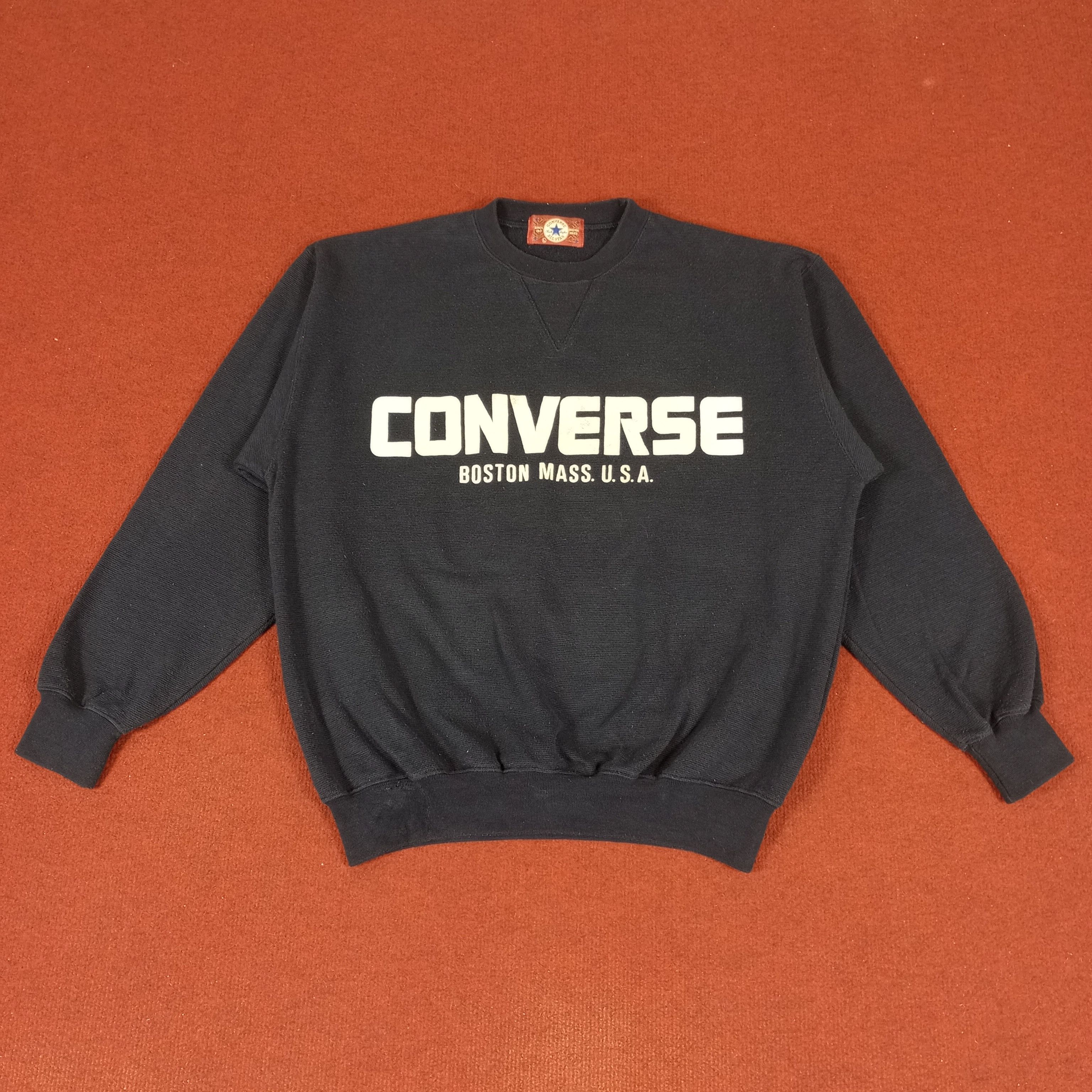 Converse × Vintage Converse Streetwear Style Spellout Design Sweatshirt Size US L / EU 52-54 / 3 - 1 Thumbnail