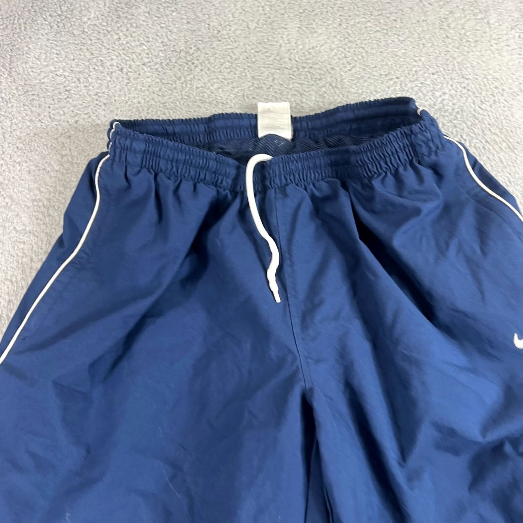 Nike VINTAGE Nike Track Pants Mens M Blue Nylon Ankle Zip Windbreaker Y2K Size US 31 - 3 Thumbnail