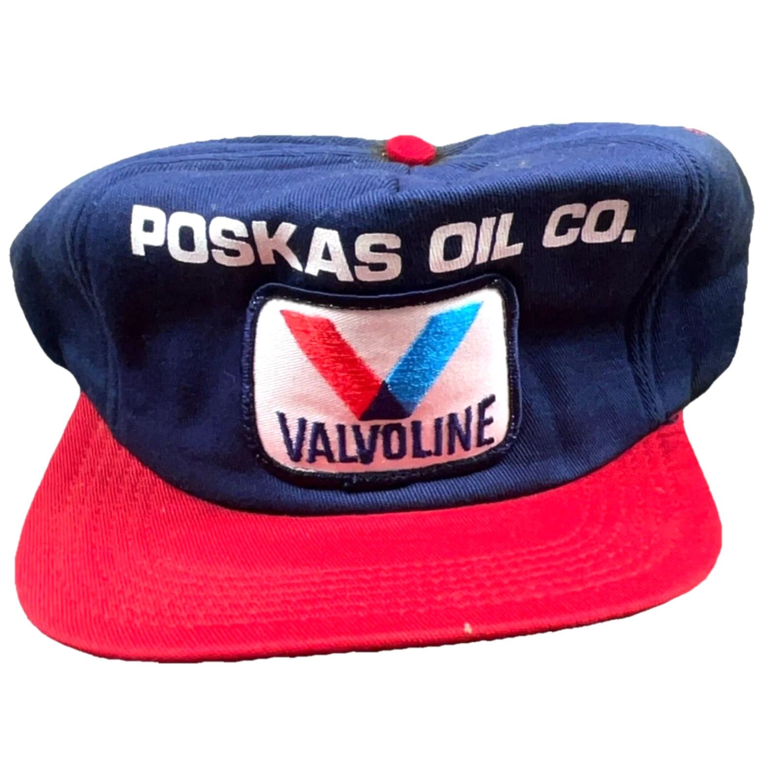 GAS VINTAGE Valvoline Trucker Hat Cap Snap Back 80s USA Oil Gas Racing Patch Foam HH Adjustable Blue Mens Twill Logo Outdoor Retro Size ONE SIZE - 2 Thumbnail