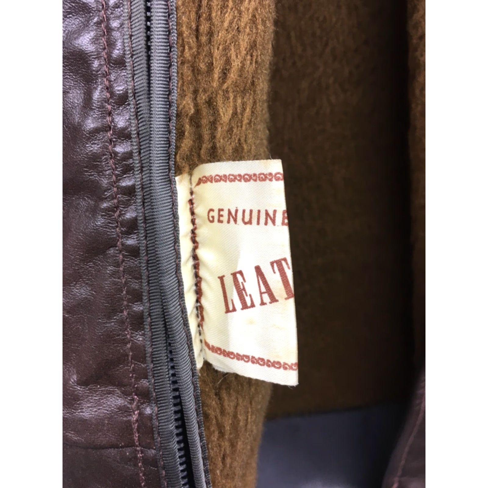 Vintage VINTAGE Leathercraft Process of America Brown Leather Jacket Coat Button Size 42 Mens Size US XS / EU 42 / 0 - 7 Thumbnail