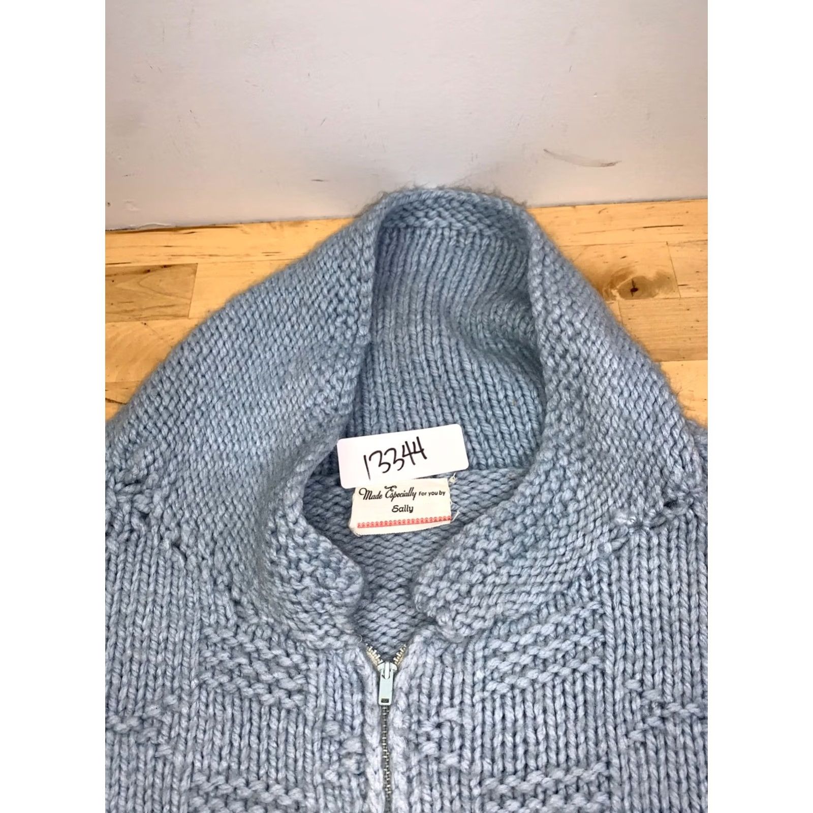 Vintage VINTAGE Knitted Zip Up Jacket Women M Blue Casual Pockets Size M / US 6-8 / IT 42-44 - 2 Thumbnail