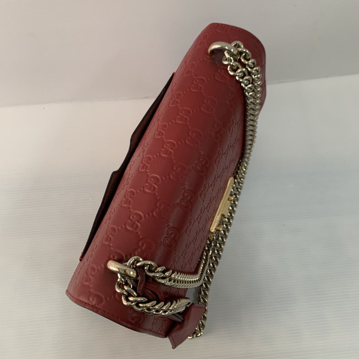 Gucci Gucci Red Leather Chain Shoulder Bag Size ONE SIZE - 7 Thumbnail