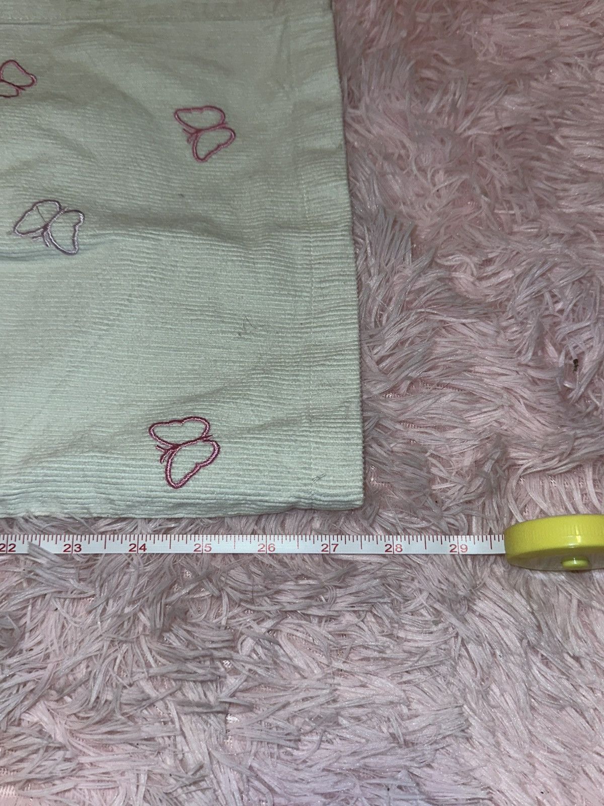 Forever 21 Y2K Forever 21 White Corduroy Butterfly Flare Cargo Pants Size 30" / US 8 / IT 44 - 9 Thumbnail