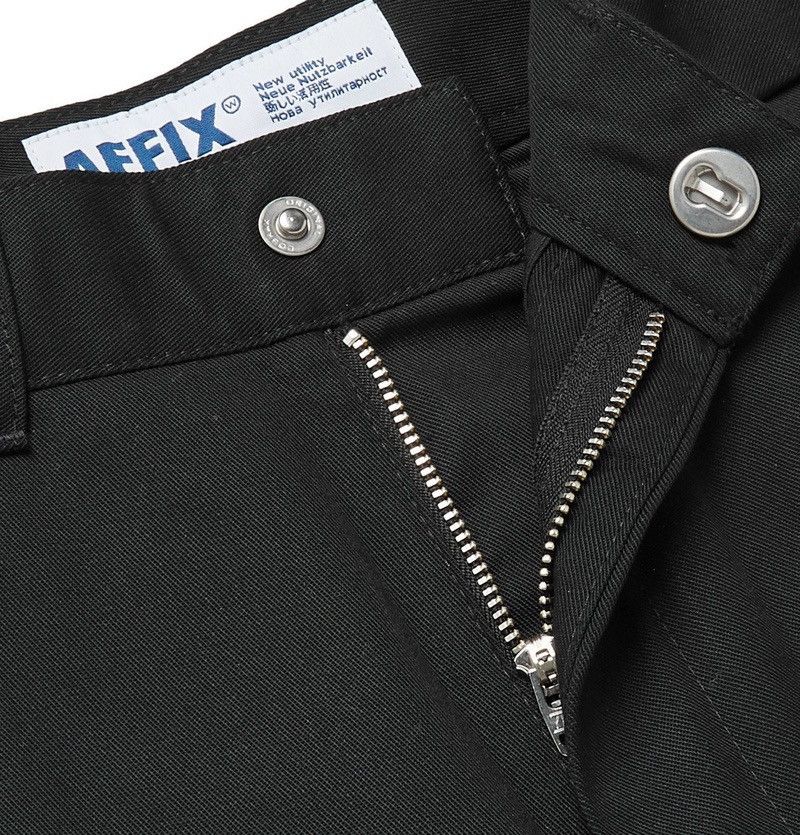AFFXWRKS AFFIX Reflective Trim Black Twill Trousers Size US 32 / EU 48 - 3 Thumbnail