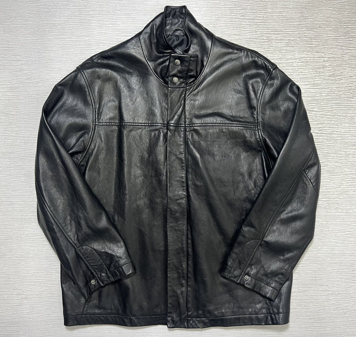 Balenciaga Balenciaga - Vintage - 1997 - Full Zip Leather Half Coat Size US XL / EU 56 / 4 - 1 Thumbnail