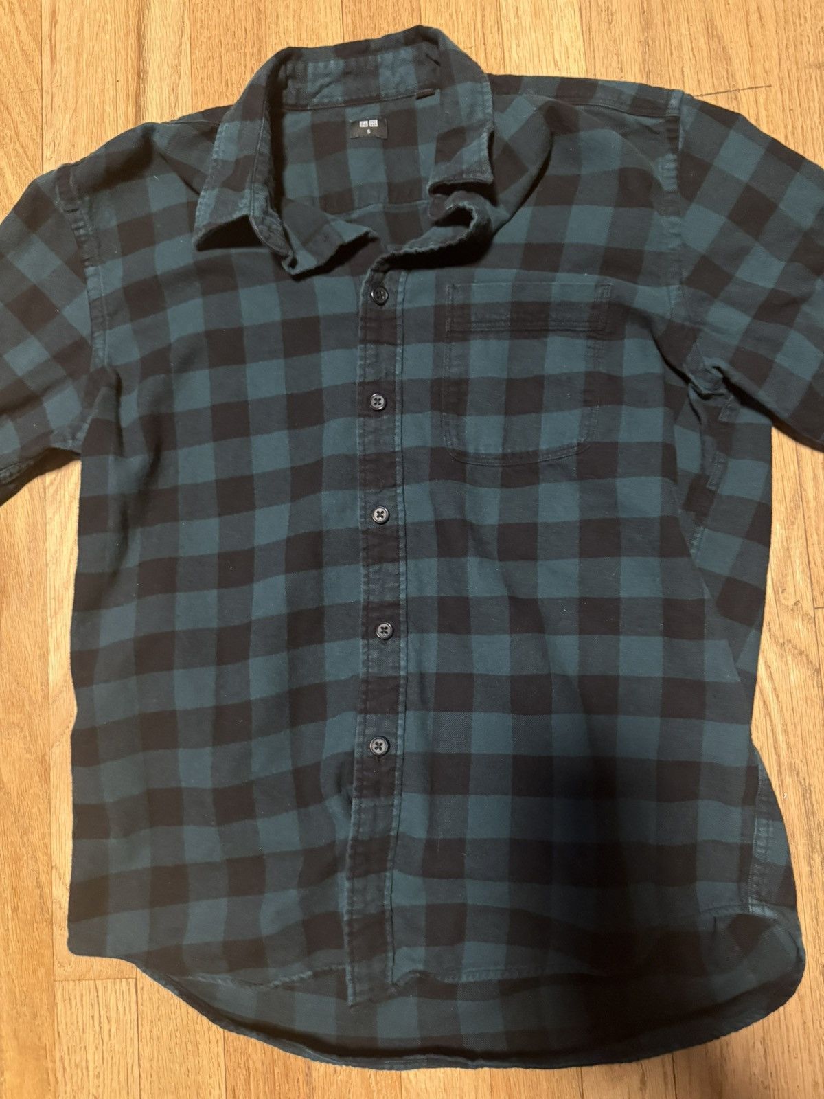 Japanese Brand × Uniqlo Uniqlo Flannel Green Checkered Button Up Shirt Size US S / EU 44-46 / 1 - 2 Thumbnail