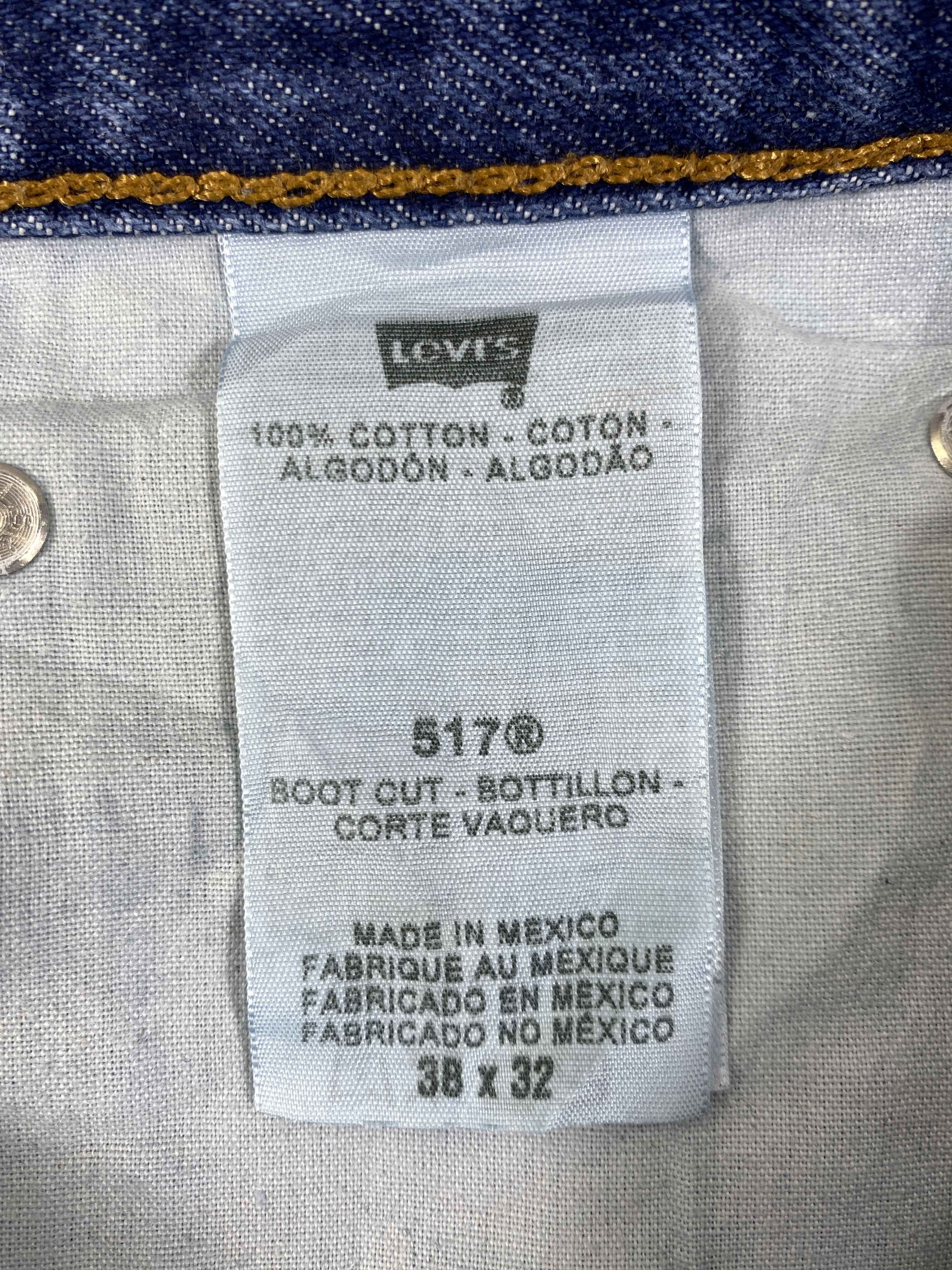 Levi's Dark Blue Vintage Levi's 517 Boot Cut Denim 39x33.5 -JN461 Size US 39 - 10 Thumbnail