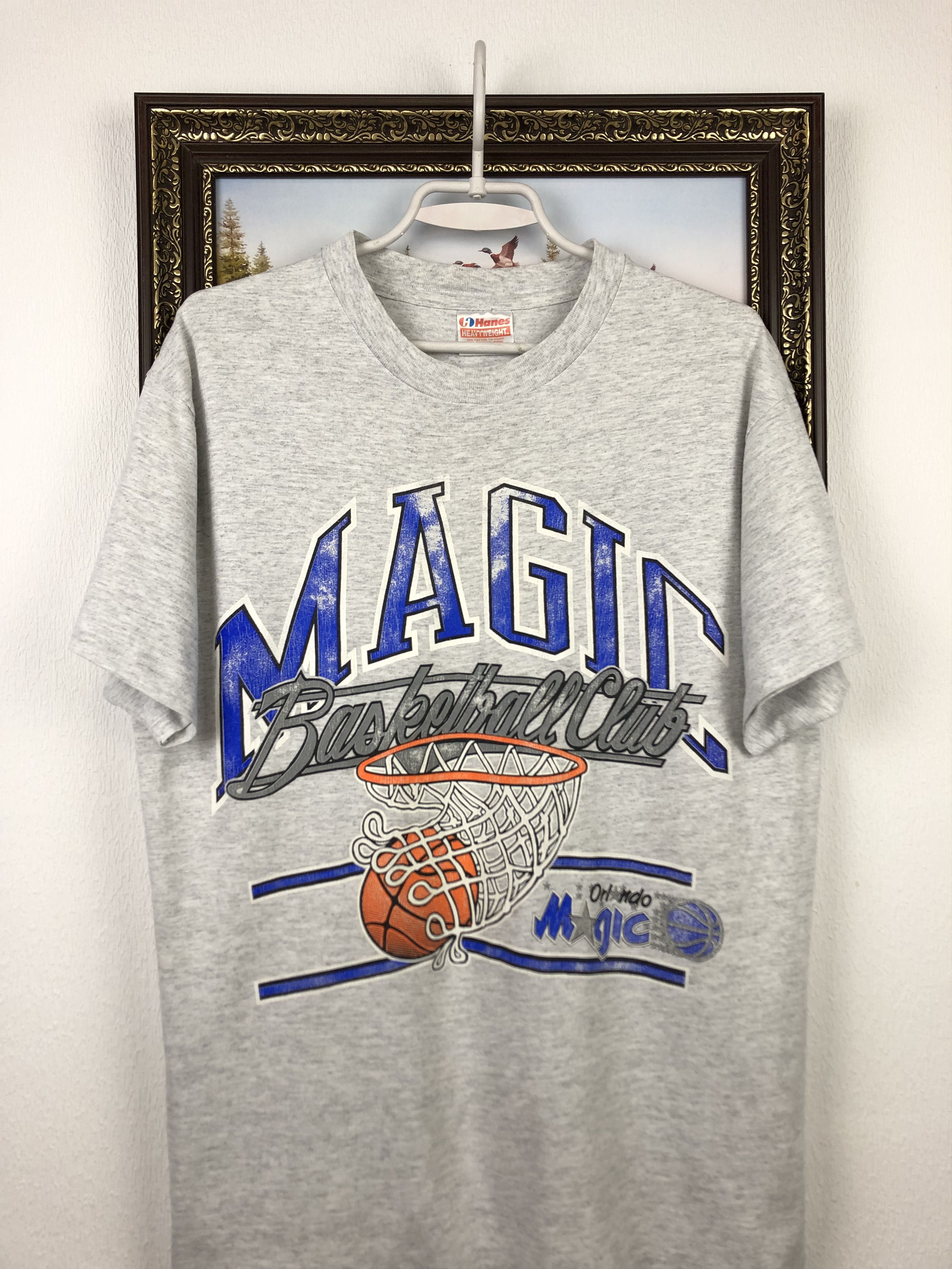 NBA Vintage Orlando Magic NBA Shirt Over Print Mens Tee Jersey Size US L / EU 52-54 / 3 - 2 Thumbnail