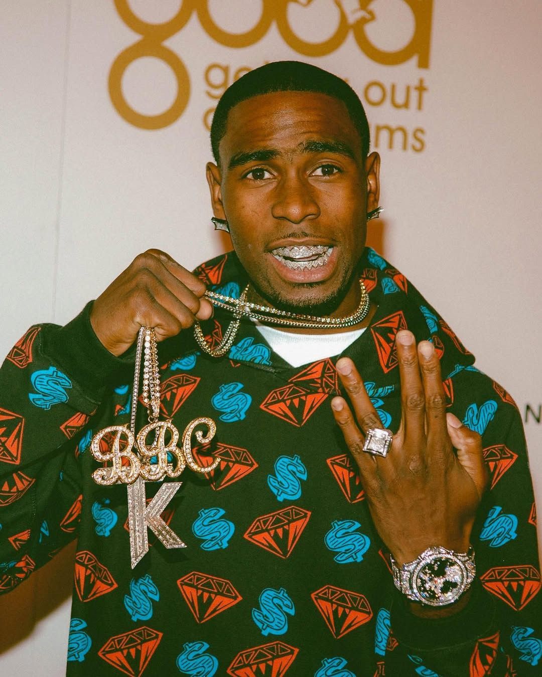 Billionaire Boys Club VERY RARE 2006 BBC DIAMONDS & DOLLARS HOODED SWEARSHIRT (L) Size US L / EU 52-54 / 3 - 1 Thumbnail