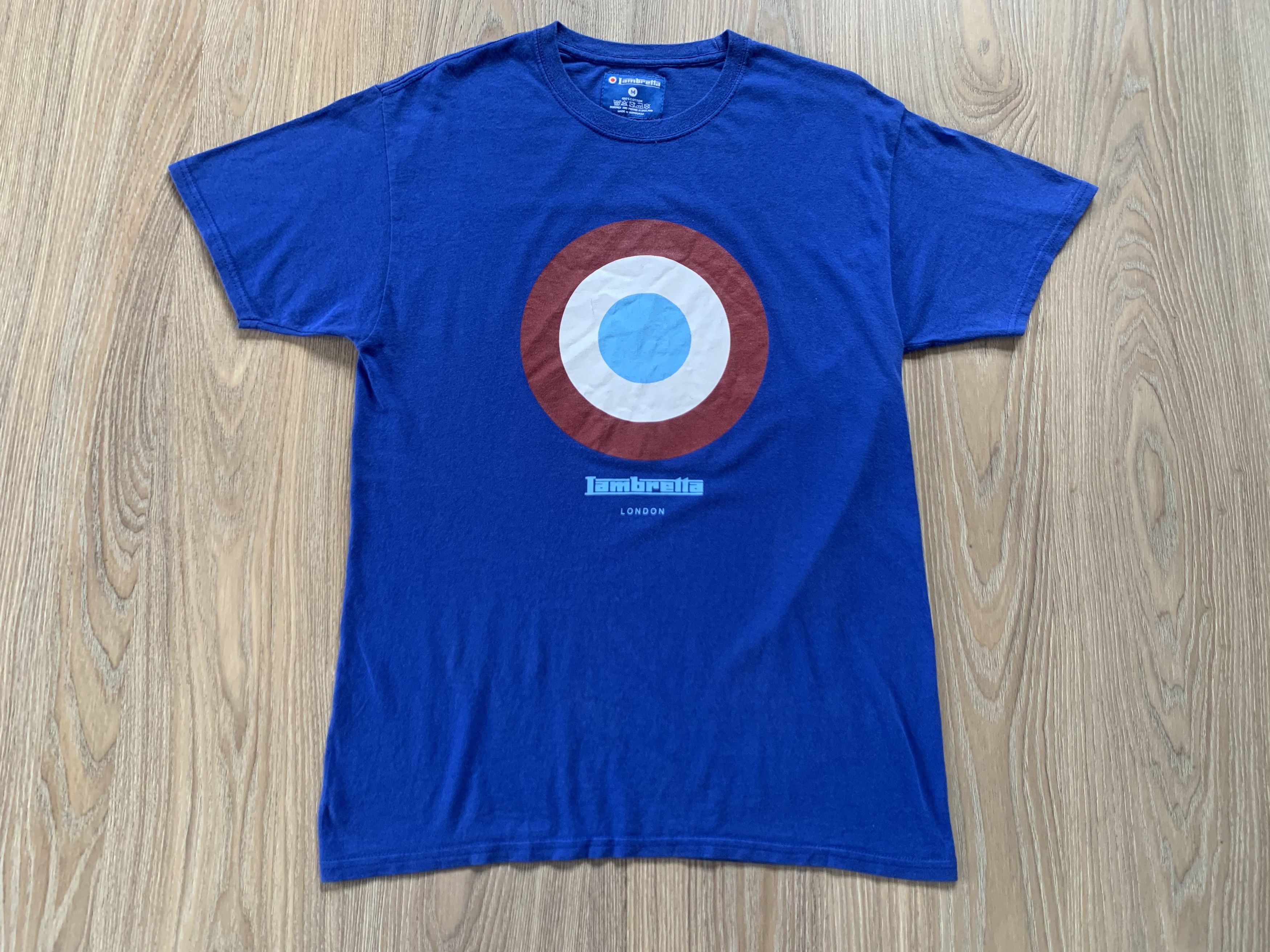 Lambretta Lambretta Cotton Blue Printed T Shirt Size US M / EU 48-50 / 2 - 2 Thumbnail
