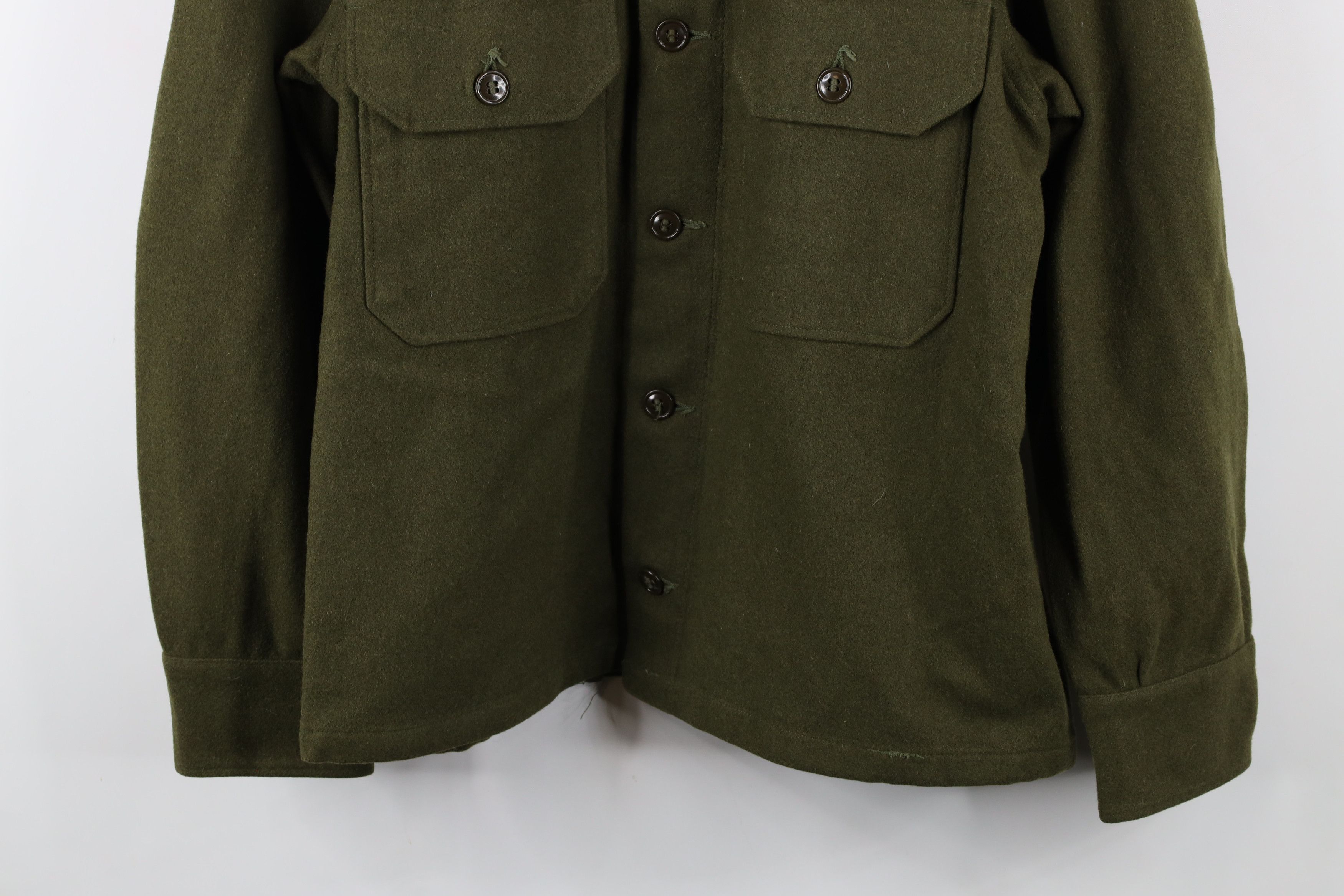 Vintage Vintage 50s Korean War Wool Combat Field Jacket Green USA Size US M / EU 48-50 / 2 - 3 Thumbnail
