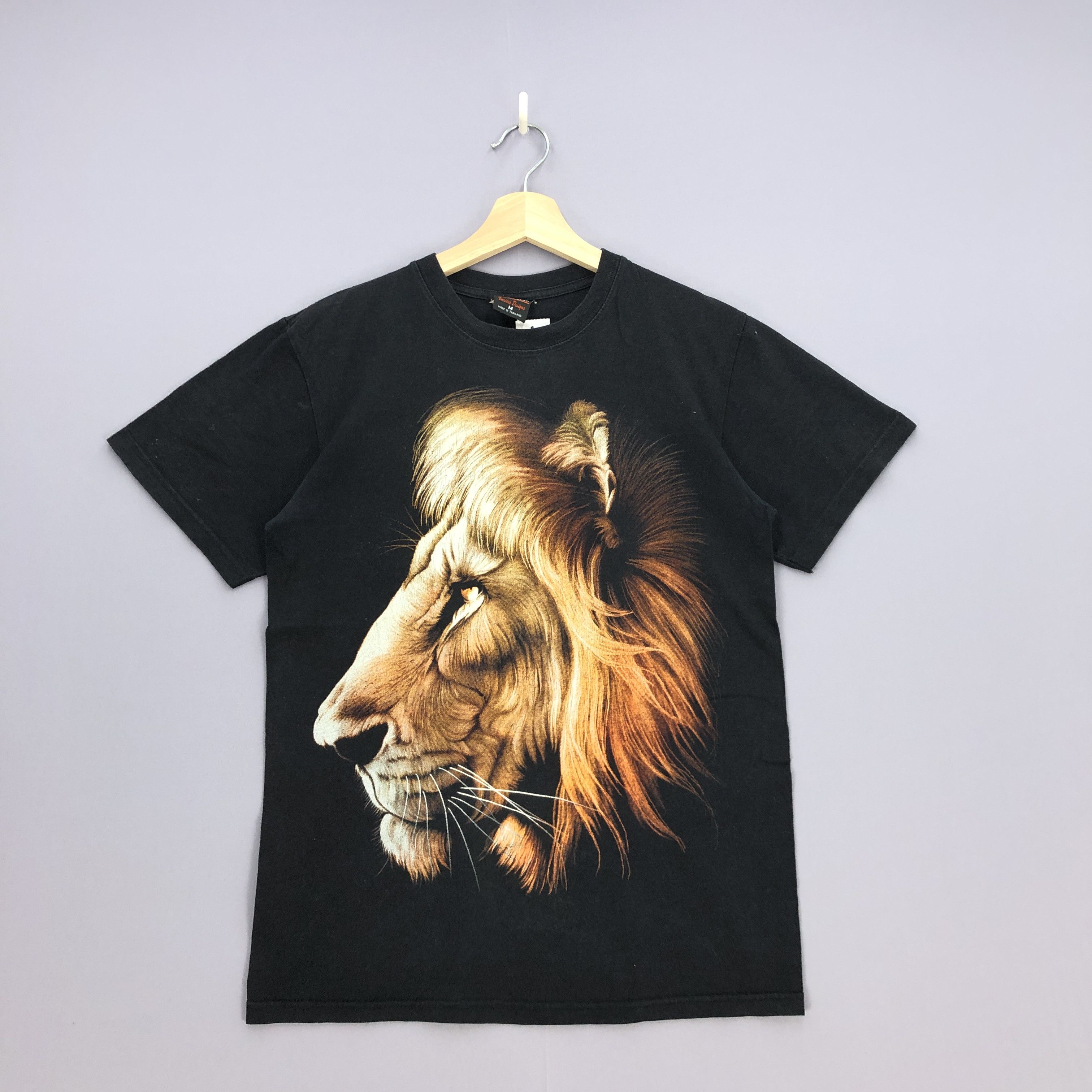 Habitat Vintage 90's Lion Tshirt Habitat Animal Crewneck Tee Size US S / EU 44-46 / 1 - 1 Thumbnail