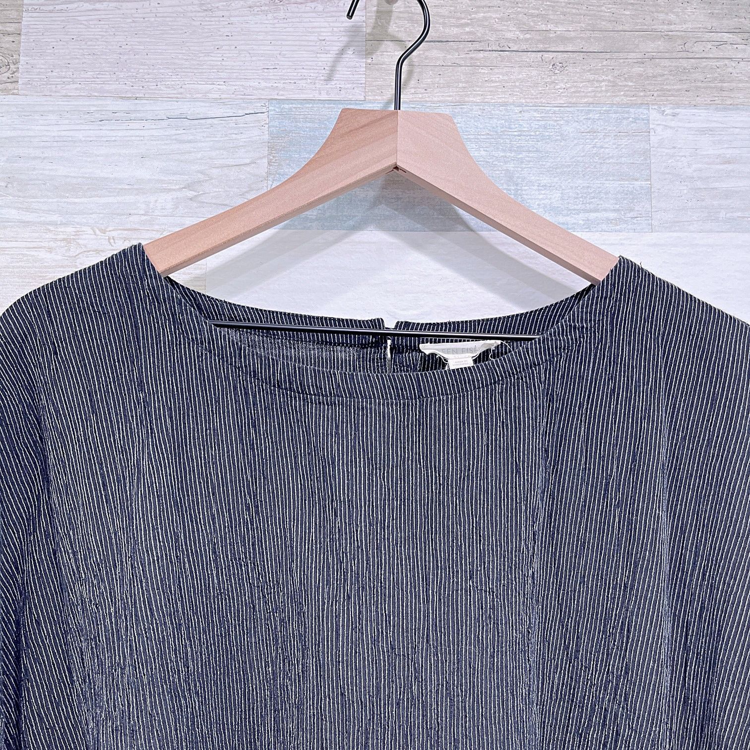 Eileen Fisher EILEEN FISHER Textured Stripe Bateau Neck Dress Womens XL Size XL / US 12-14 / IT 48-50 - 2 Thumbnail