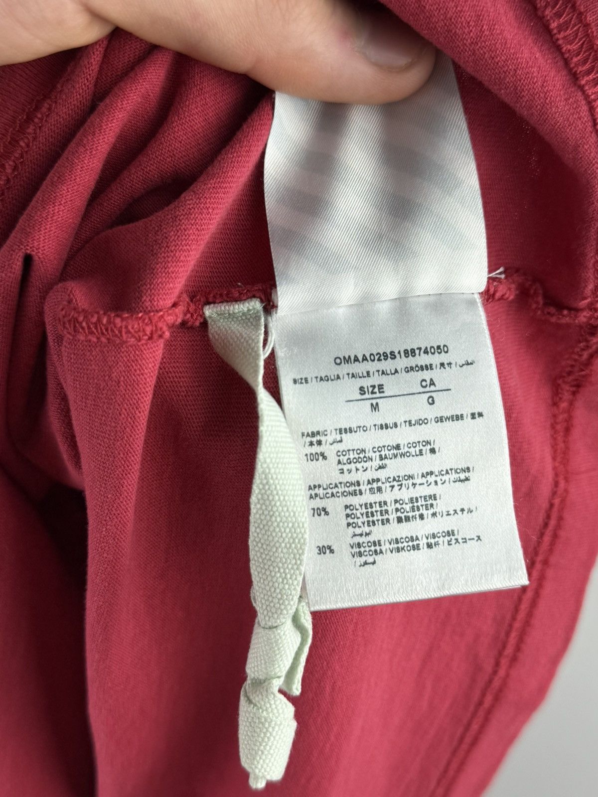 Off-White x Champion Virgil Abloh T-Shirt Red 2013