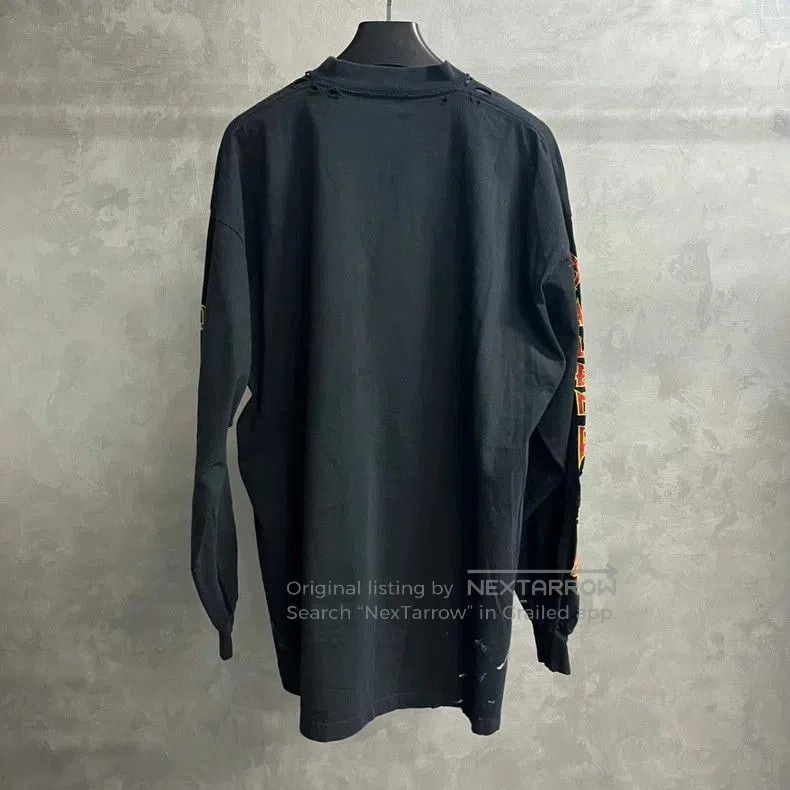 Balenciaga Balenciaga Black Lightning Logo Sweatshirt. Size US XXS / EU 40 - 2 Thumbnail