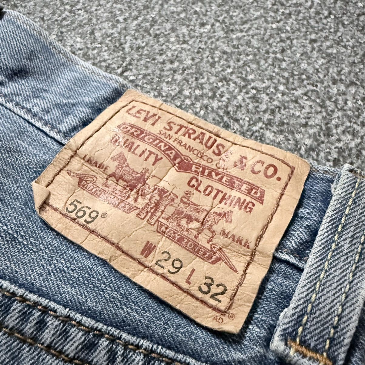 Hysteric Glamour Archives y2k Wide Leg Levis 569 Loose Fade Washed Denim Size US 29 - 9 Thumbnail