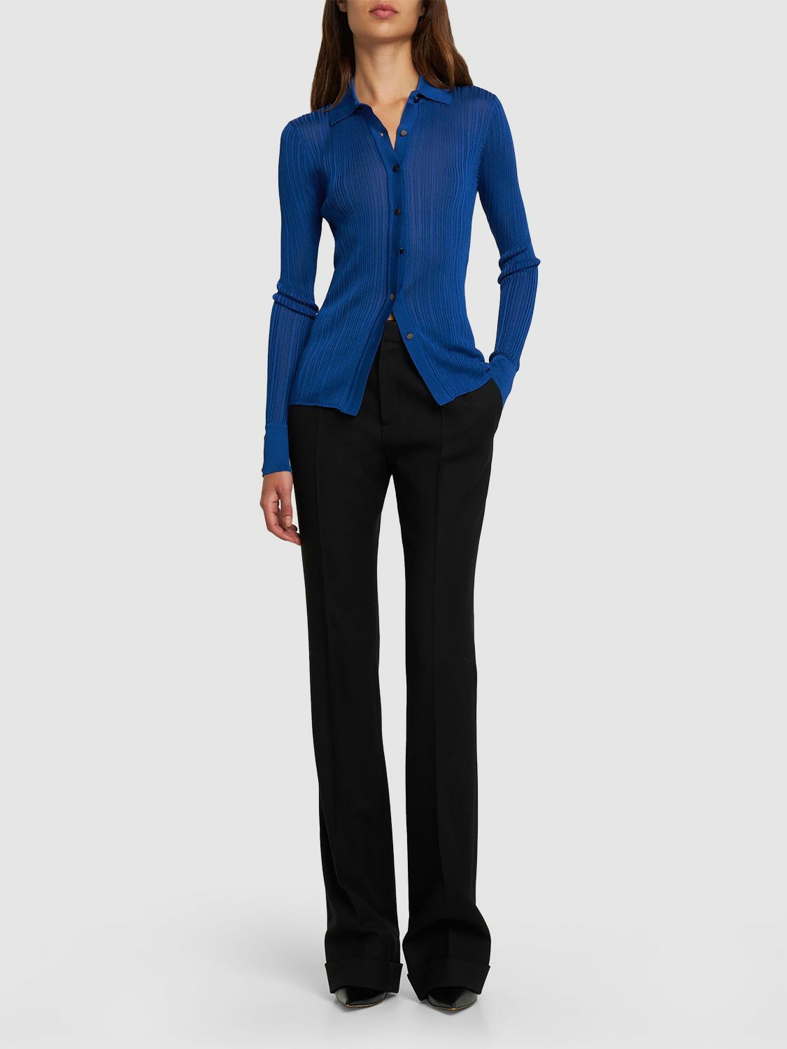 Tom Ford o1y0226 Solid Color Shirt in Blue Size XS / US 0-2 / IT 36-38 - 5 Thumbnail