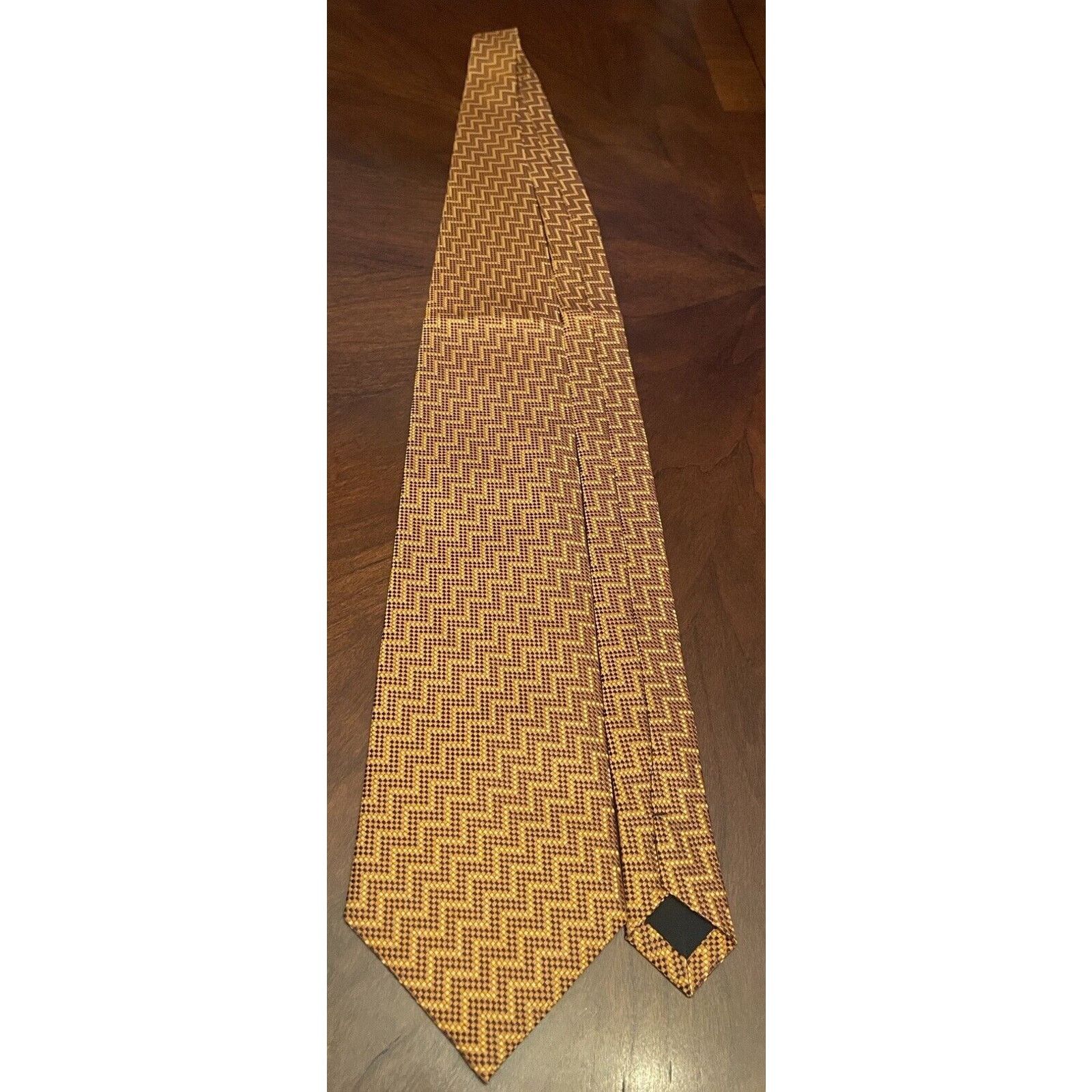 Other Leehaus Orange Blue 100% Silk Men’s Neck Tie Made In Korea Size ONE SIZE - 3 Thumbnail