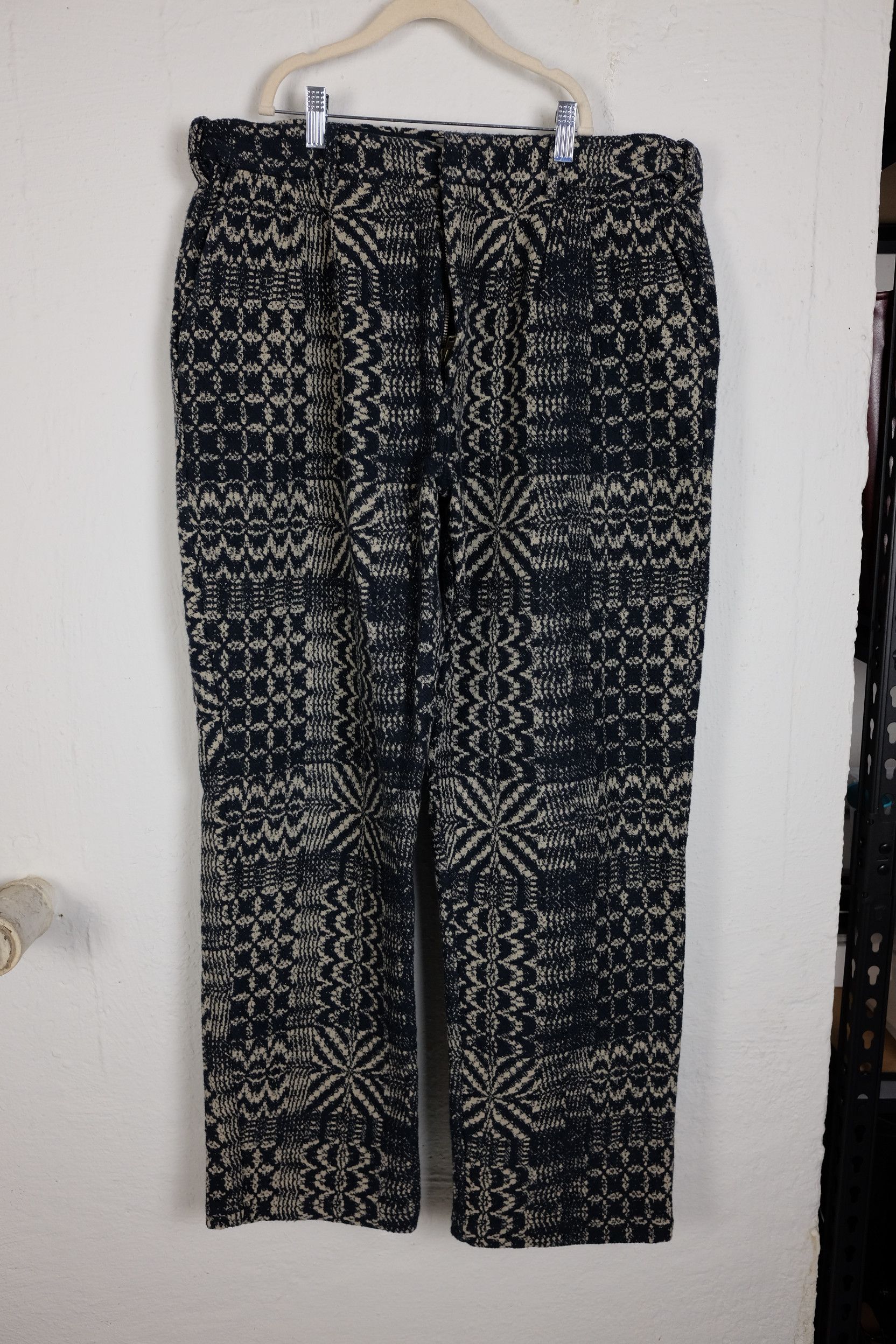 18 East 18 East Austin Navy/Tan Pleated Pant w/ Glenplaid Patchwork Size US 36 / EU 52 - 1 Thumbnail