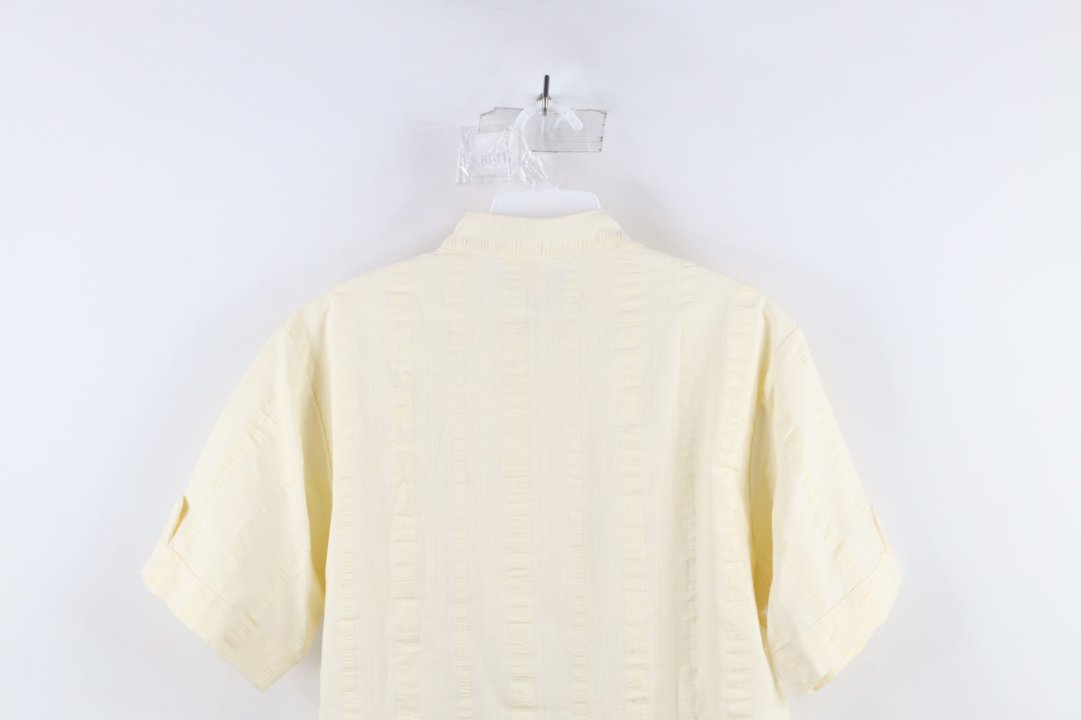 Vintage Vintage 60s 70s Streetwear Collar Henley Shirt Cream USA Size US M / EU 48-50 / 2 - 9 Thumbnail