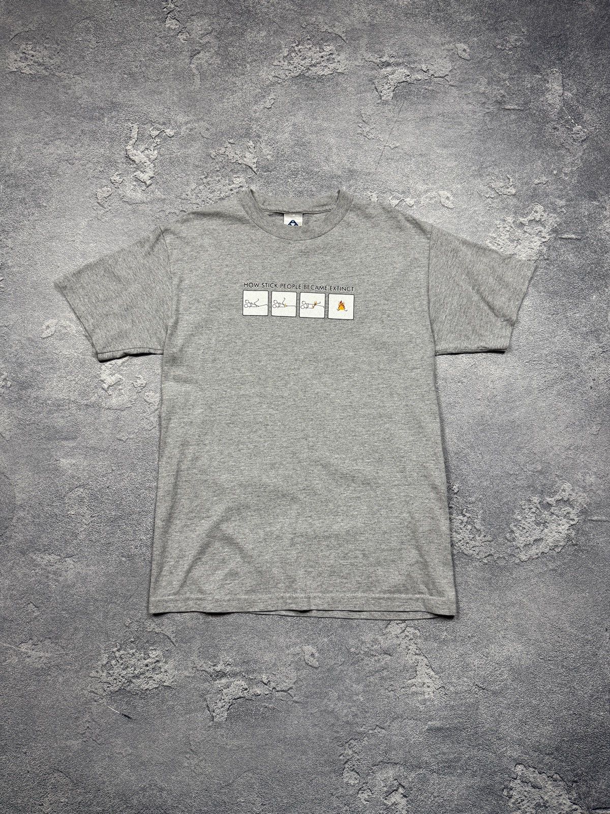 Other Y2K How Stick Figures Went Extinct Funny Graphic Tee Size US M / EU 48-50 / 2 - 1 Thumbnail