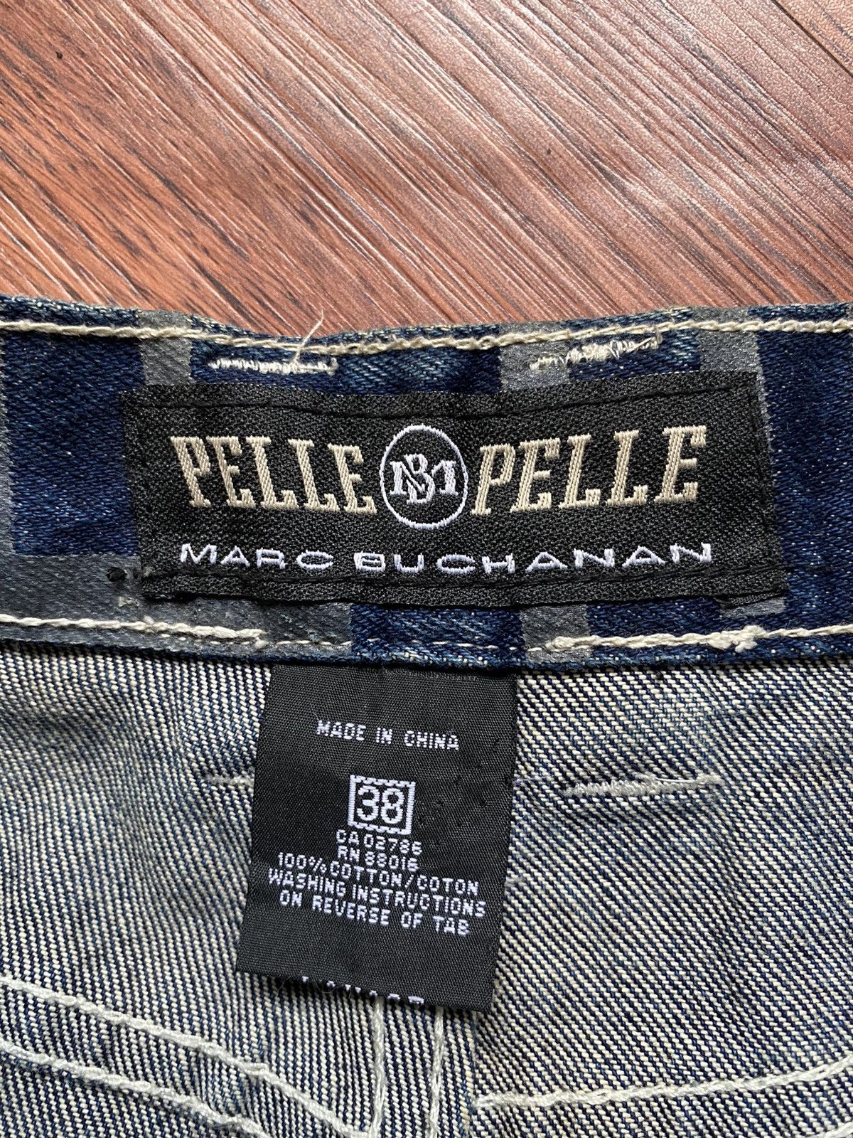 If Six Was Nine × Marc Buchanan × Pelle Pelle Pelle Pelle Baggy Fullprint Jeans Size US 38 / EU 54 - 8 Thumbnail