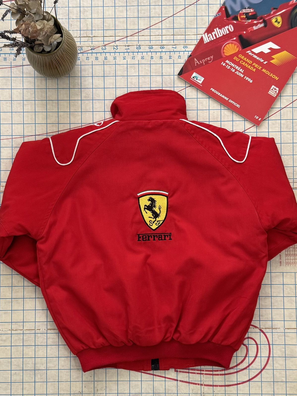 Ferrari Vintage Ferrari Nice Man Youth XL Racing Jacket Red 90’s Size US XXS / EU 40 - 11 Thumbnail