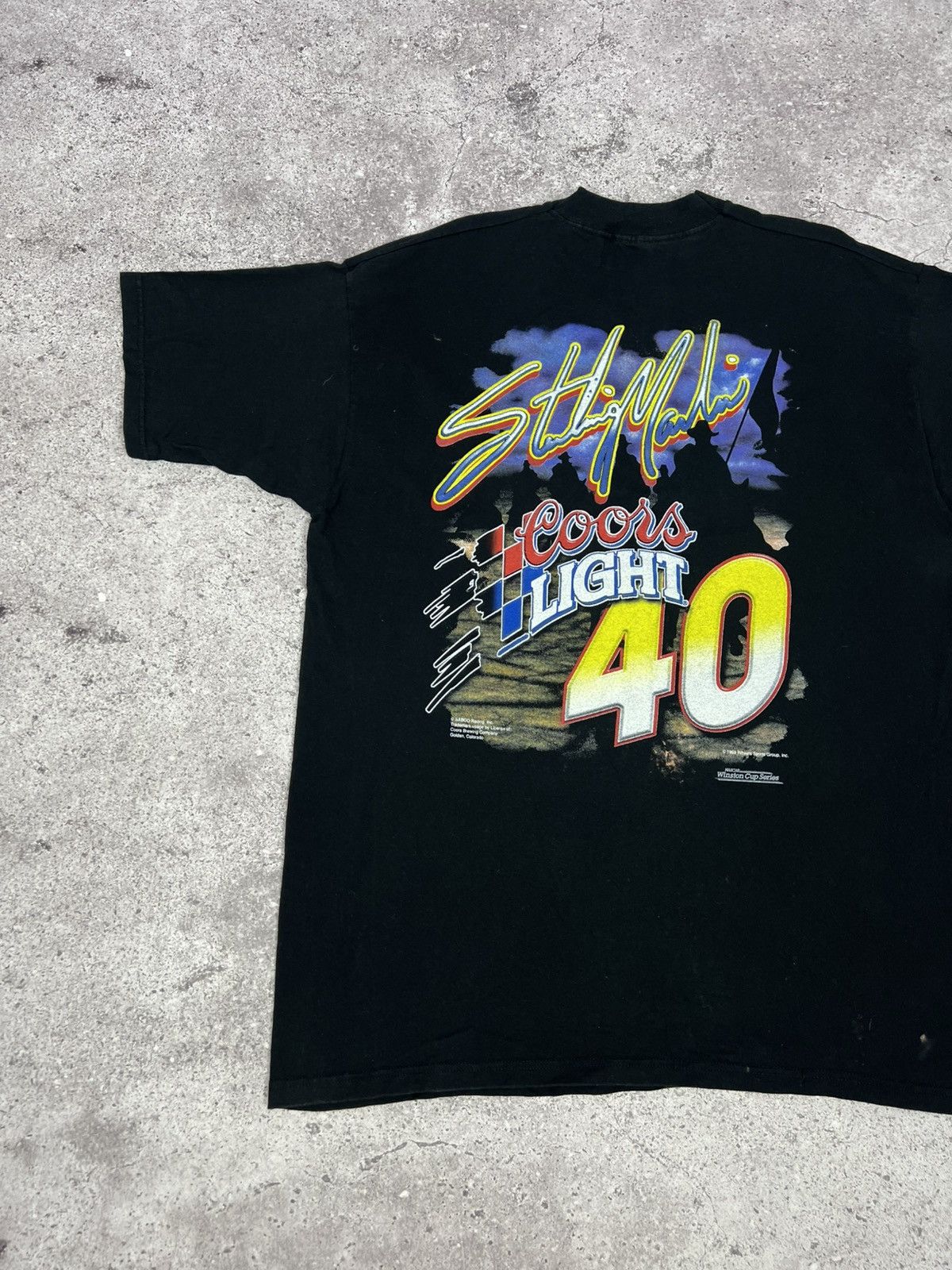 Fruit Of The Loom Vintage 1998 NASCAR Sterling Marlin T-shirt 90s Tee Size US XL / EU 56 / 4 - 17 Thumbnail