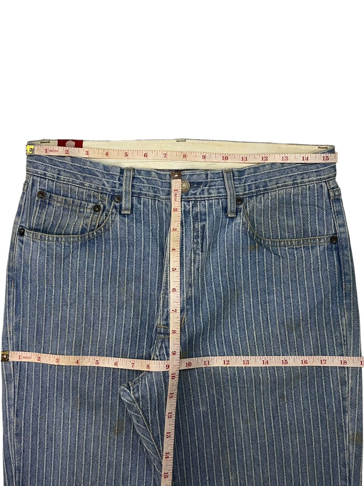 Japanese Brand Vintage Japanese Brand Hickory Style Mud Wash Baggy Jeans Size US 31 - 11 Thumbnail