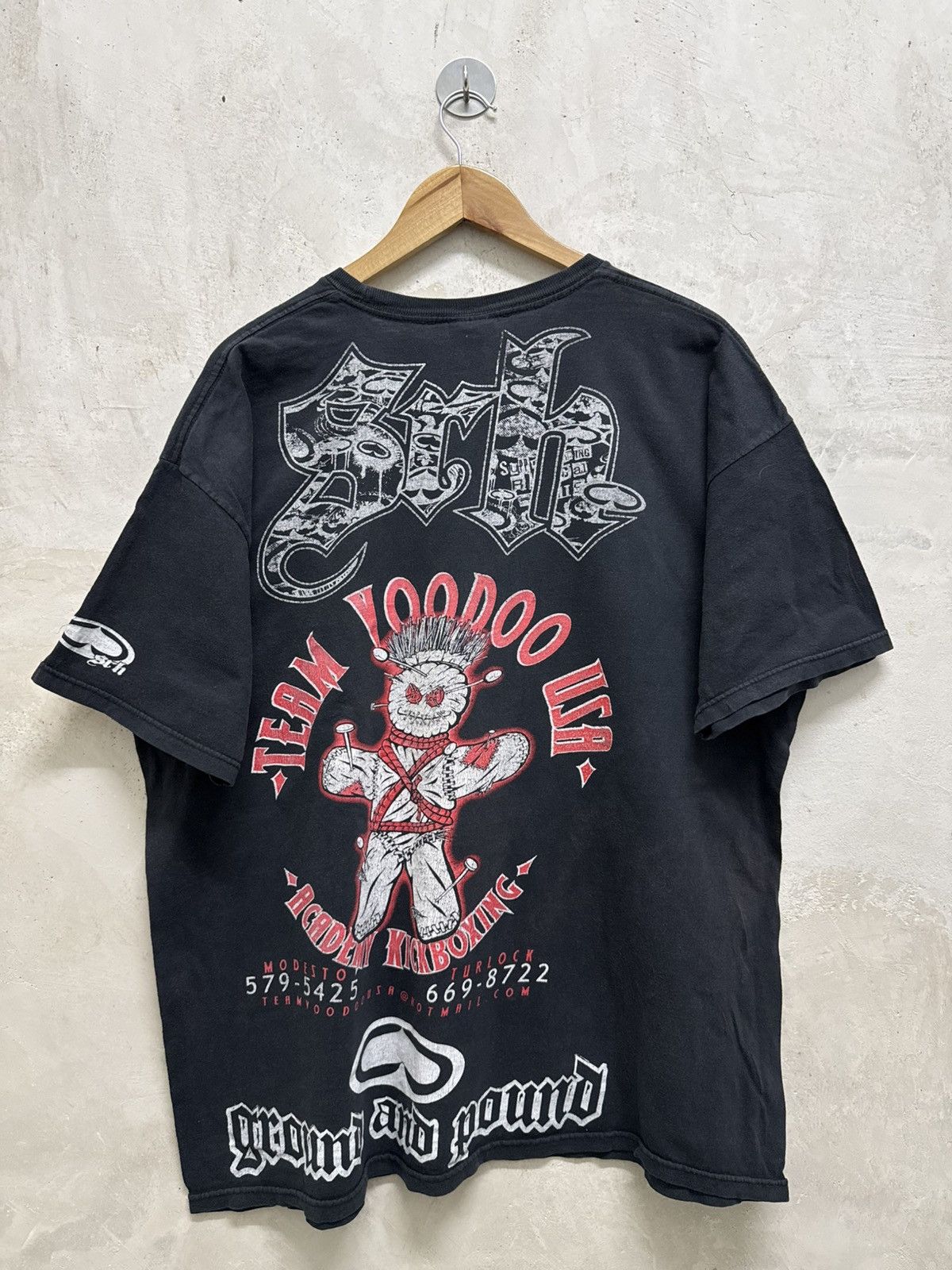 Vintage 2000s Voodoo Doll “ground and pound” SRH Skateboard Tee Size US XL / EU 56 / 4 - 1 Thumbnail