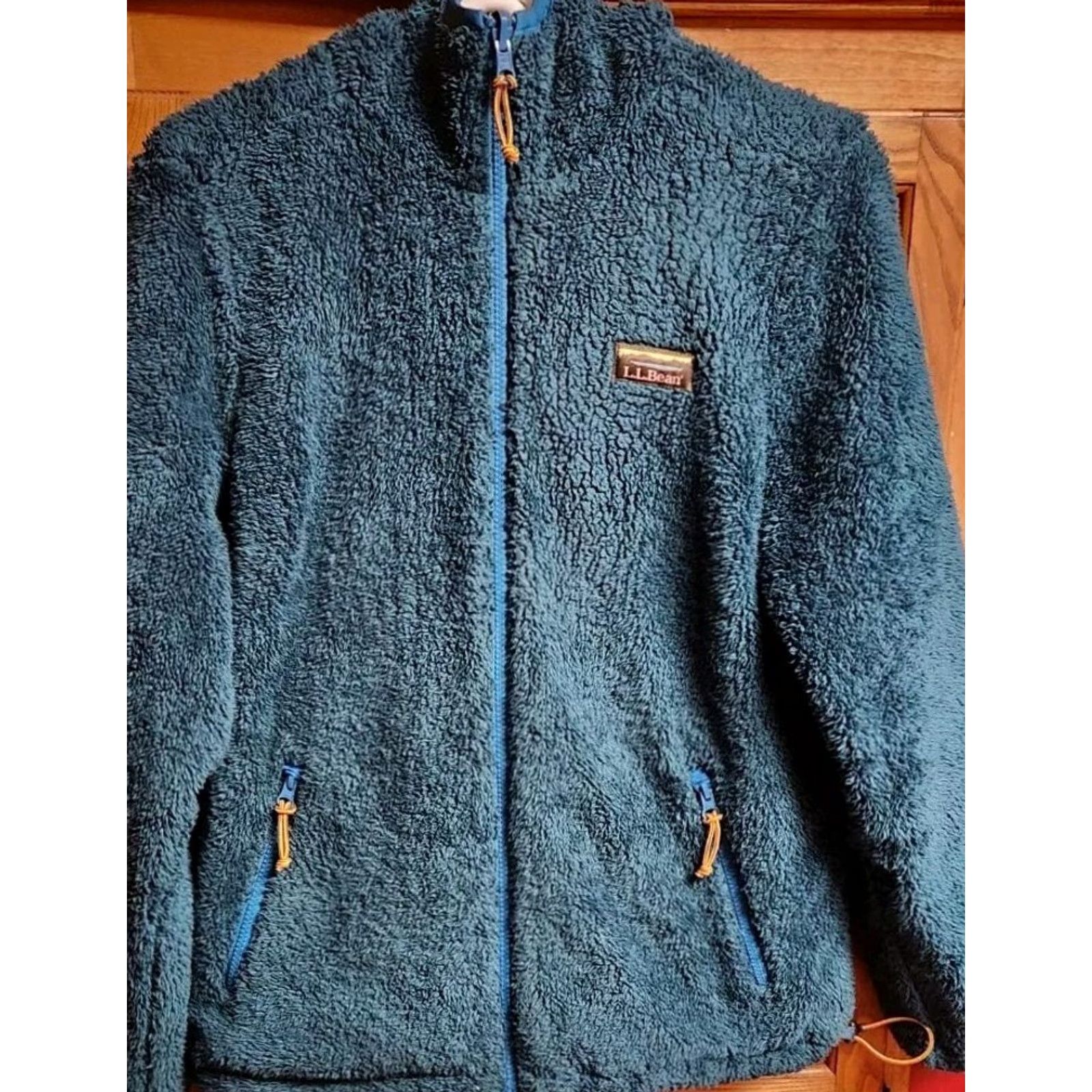 Vintage VINTAGE LL BEAN Mountain Reversible Jacket Women's M Reg Primaloft Fleece VTG Zip Hooded Blue on one side and fleece side is green. Size M / US 6-8 / IT 42-44 - 2 Thumbnail