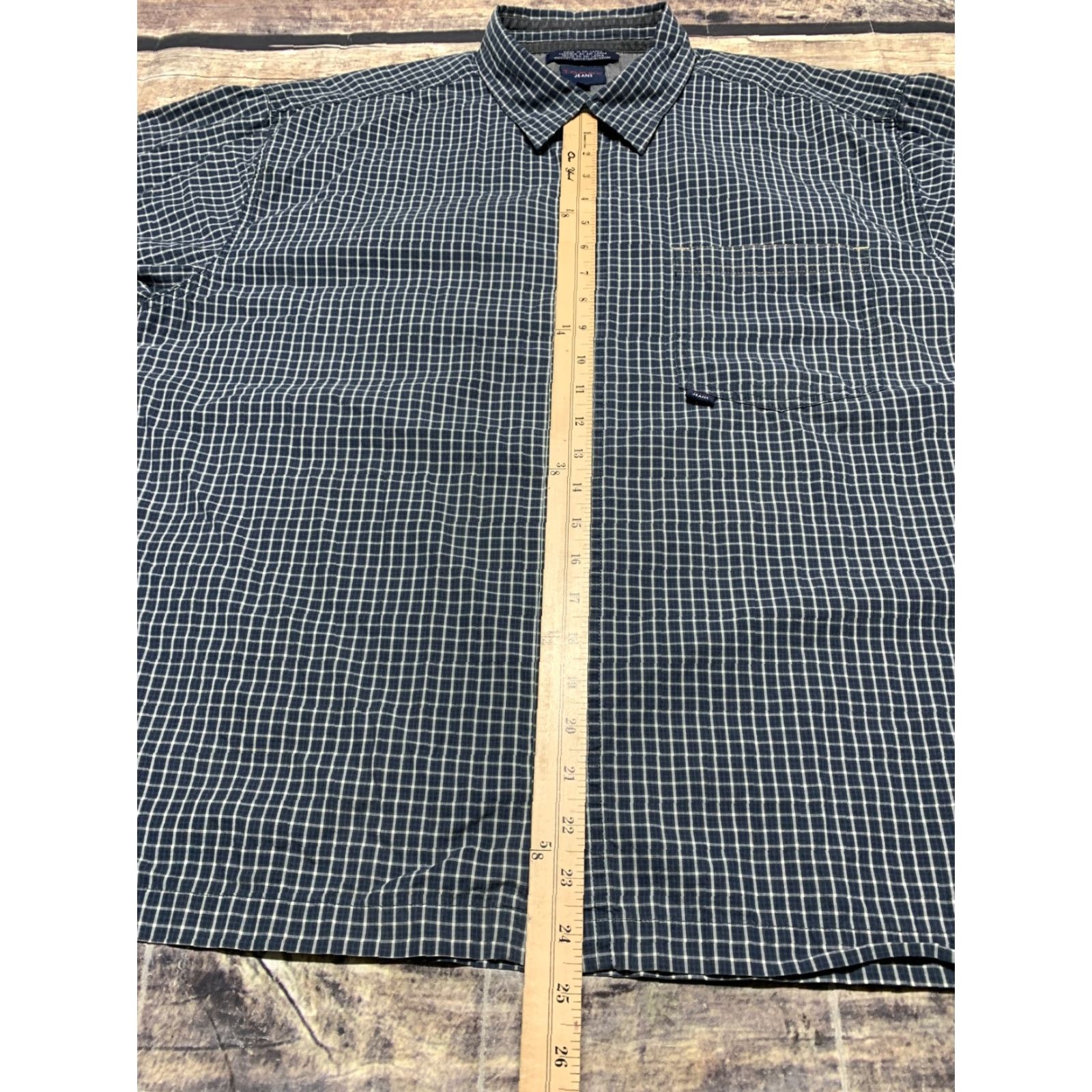 Vintage Tommy Jeans Long Sleeve Shirt Mens XL Blue Plaid Button-Down Pocket 90s Style Regular Fit Size US XL / EU 56 / 4 - 6 Thumbnail