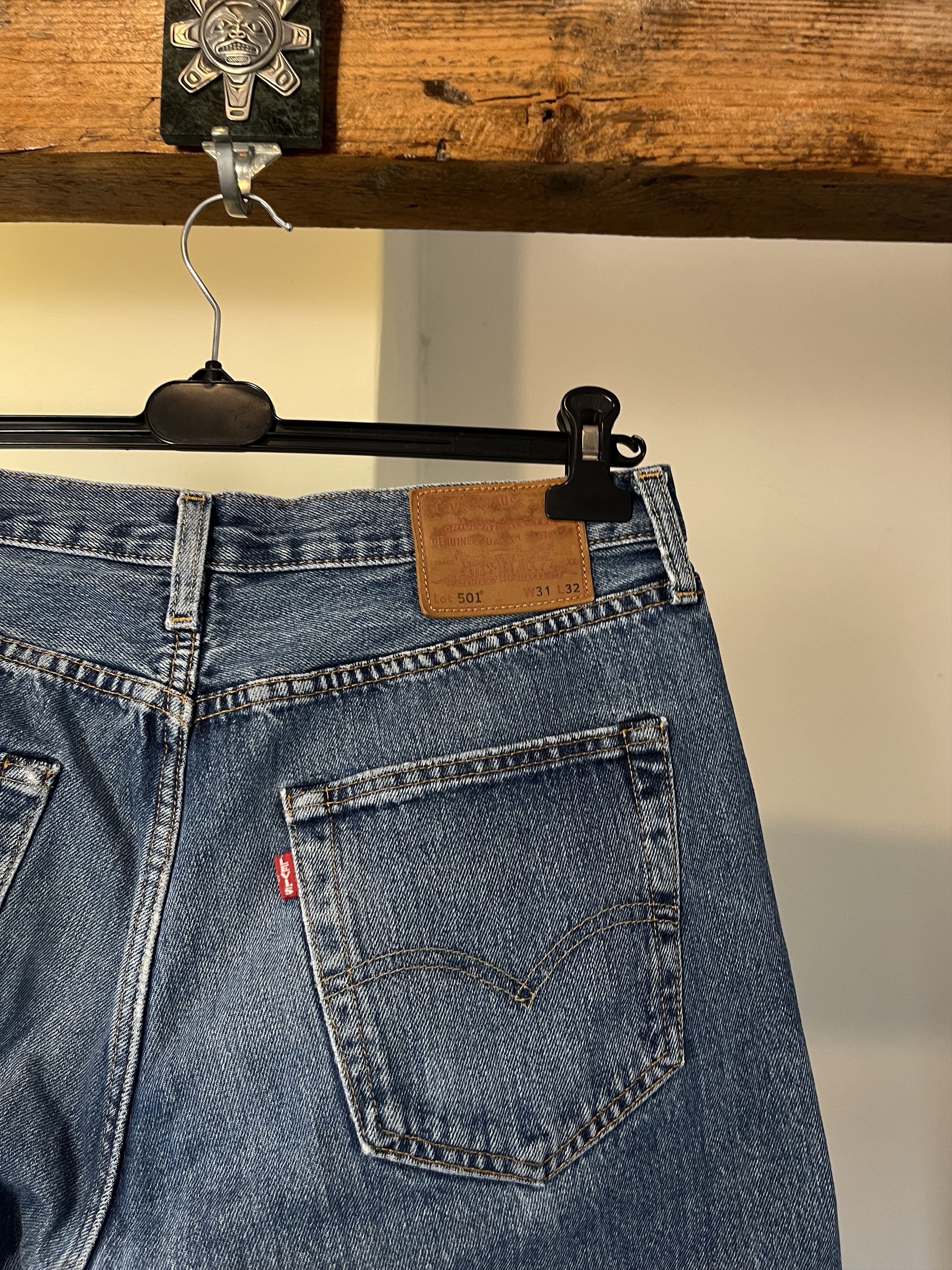 Levi's Levi's Premium 501 Big E Washed Blue Denim Size US 31 - 4 Thumbnail