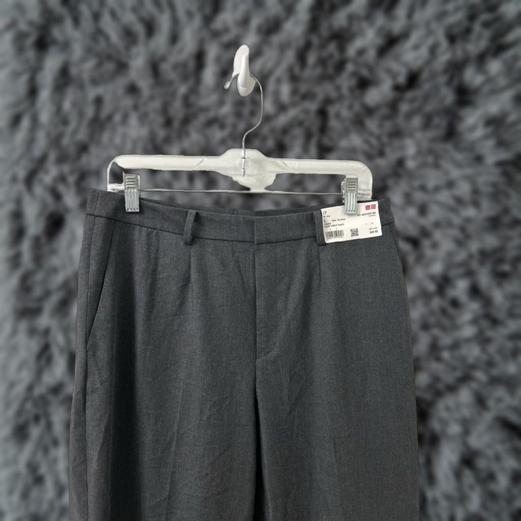 Uniqlo Uniqlo Pants Womens Large L33 Gray NWT Ankle Trousers Zipper Pockets Stretch Wrinkle-Resistant Flat Front Office Workwear Casual Modern 30x28 Size 36" / US 14 / IT 50 - 1 Thumbnail
