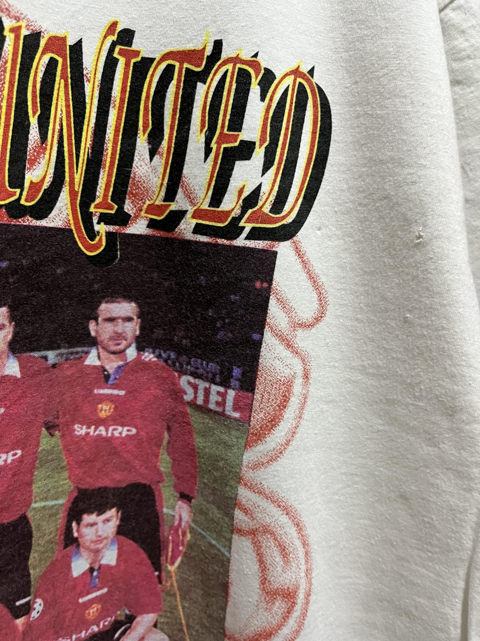 Vintage Manchester United Class of 92 Eric Cantona Photo Tee Size US XL / EU 56 / 4 - 3 Thumbnail