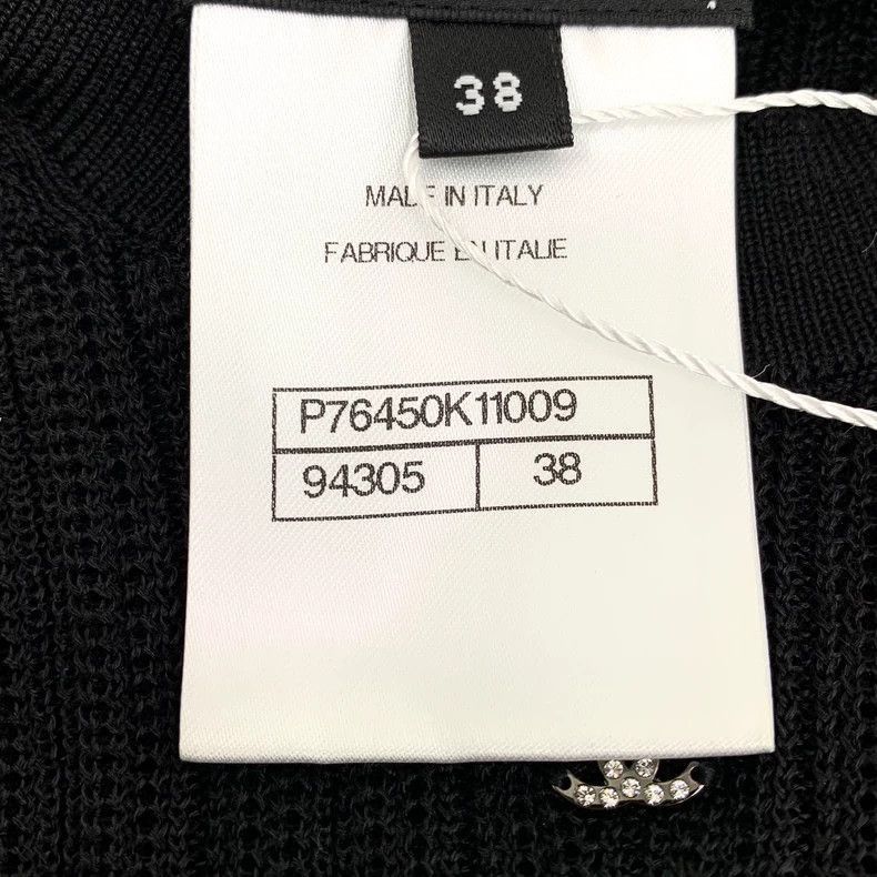 Chanel Chanel Sleeveless Black Silk Dress with Logo -2505 Size 35" - 6 Thumbnail