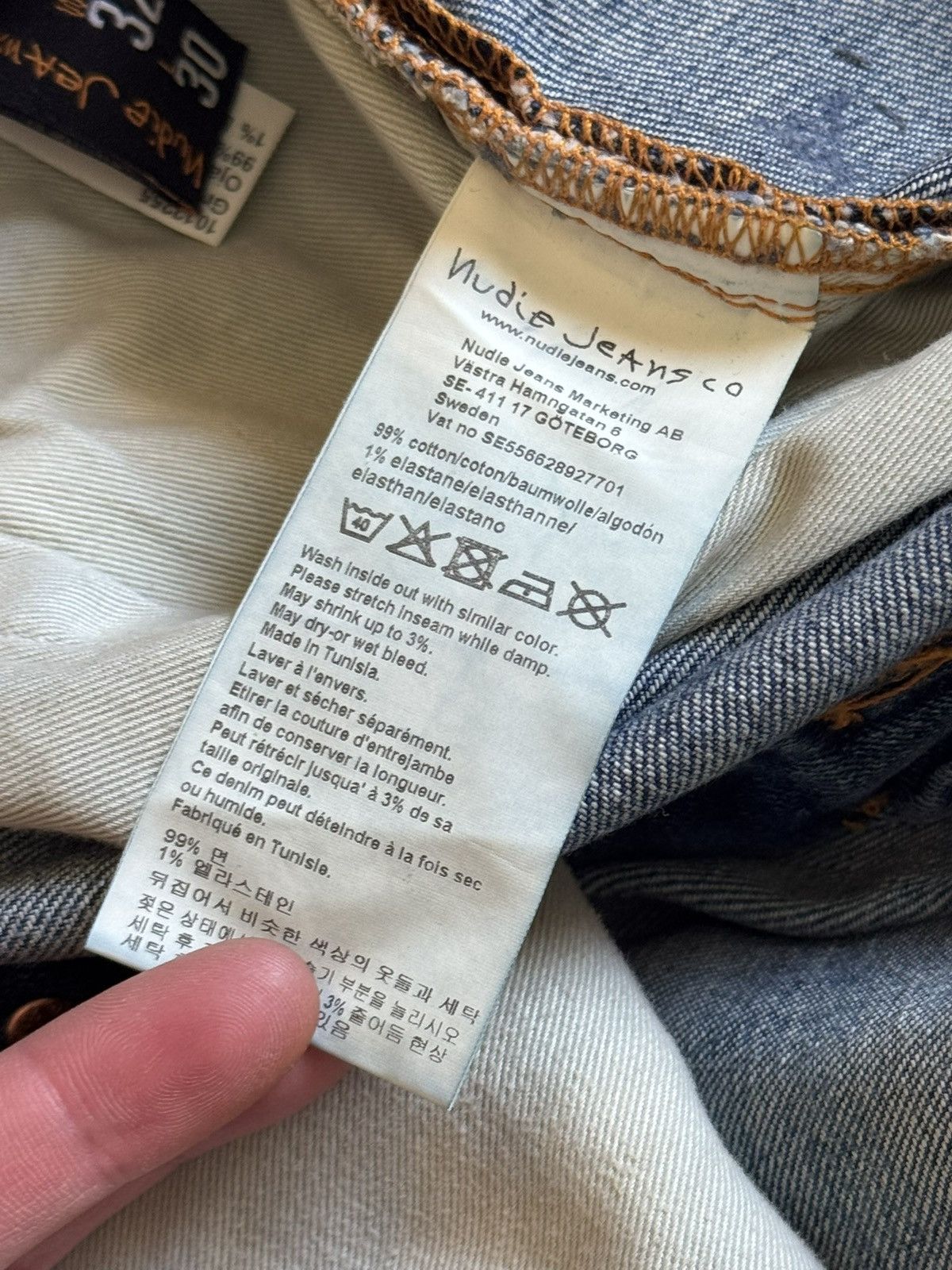 Nudie Jeans Nudie Jeans co 32/30 Grim Tim denim pants trousers jeans 👖 Size US 32 / EU 48 - 15 Thumbnail