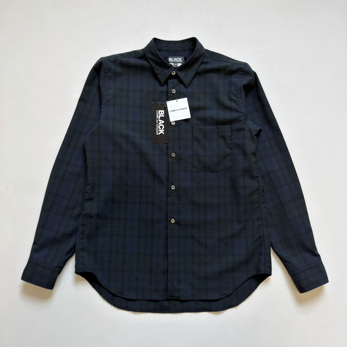 Comme des Garcons A/W 22 Over Dyed Tartan Check Shirt Size US M / EU 48-50 / 2 - 14 Thumbnail