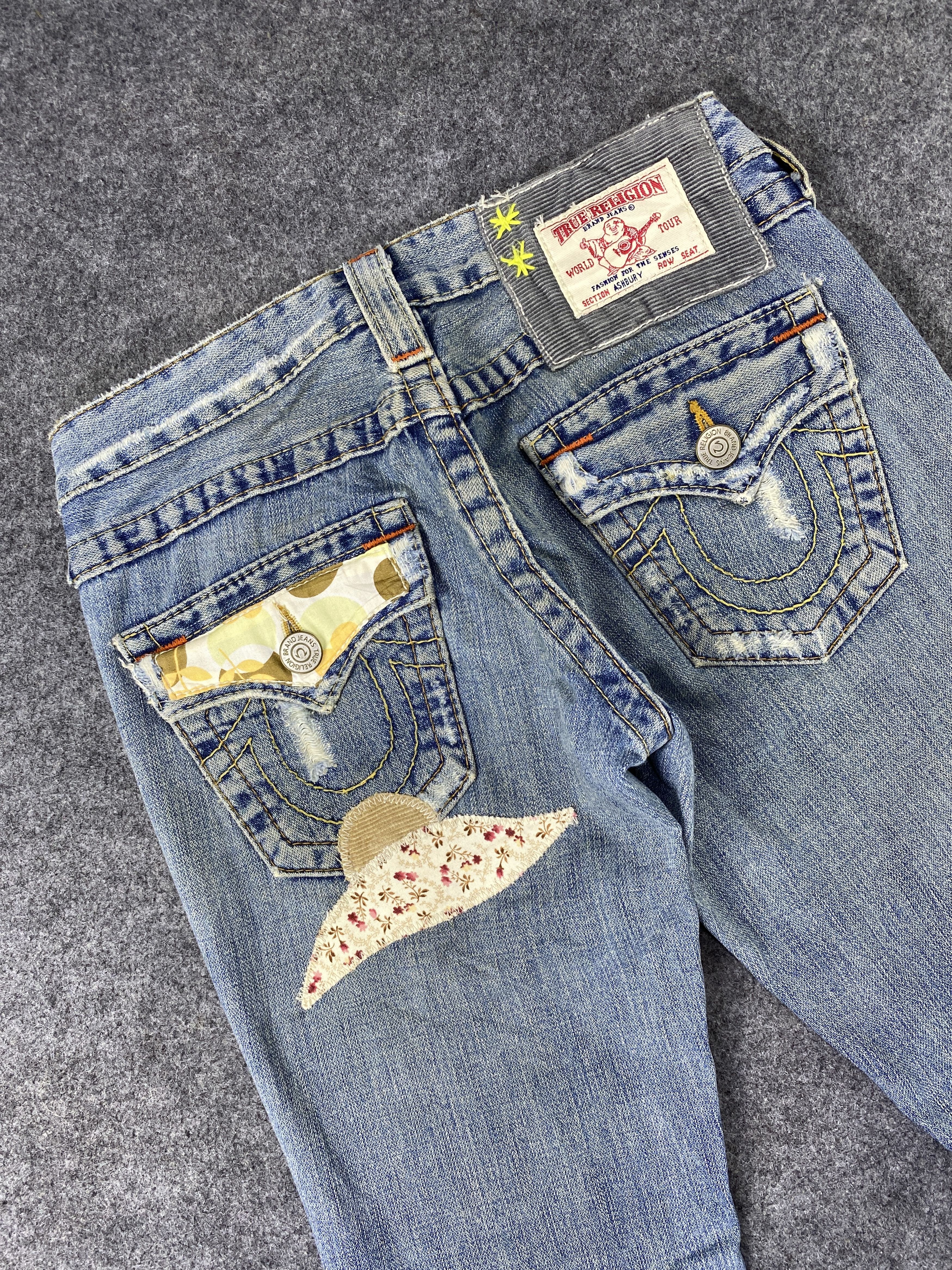True Religion True Relegion Distressed patchwork flare jeans - J1113 Size 28" / US 6 / IT 42 - 6 Thumbnail