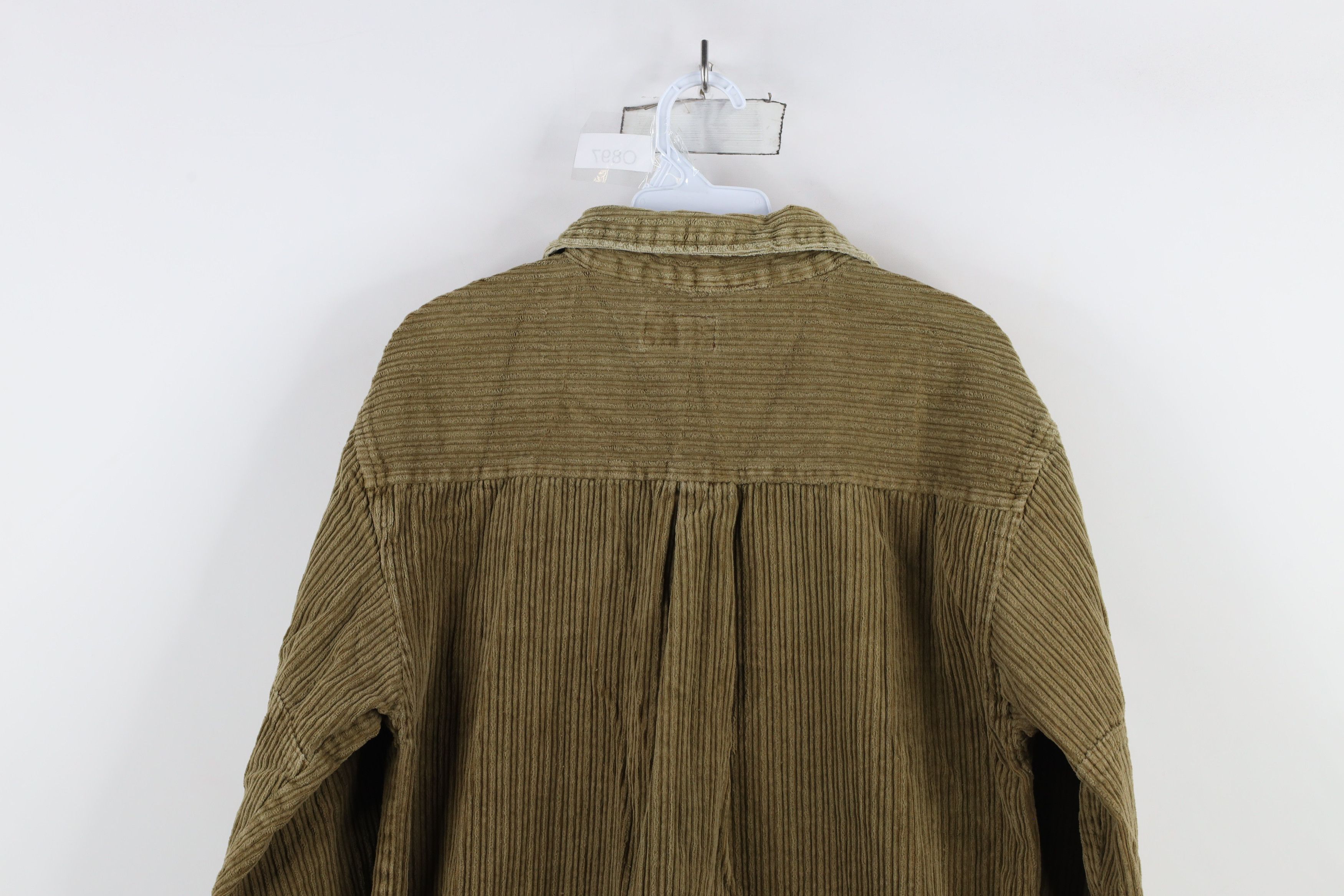 Vintage Vintage 90s Y2K Streetwear Full Zip Corduroy Shirt Jacket Size M / US 6-8 / IT 42-44 - 13 Thumbnail