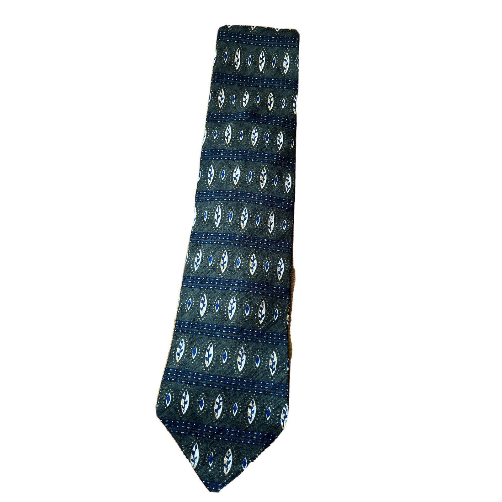 Other Studio by Fumagalli's Vintage Men’s Green Blue silk necktie Size ONE SIZE - 1 Thumbnail
