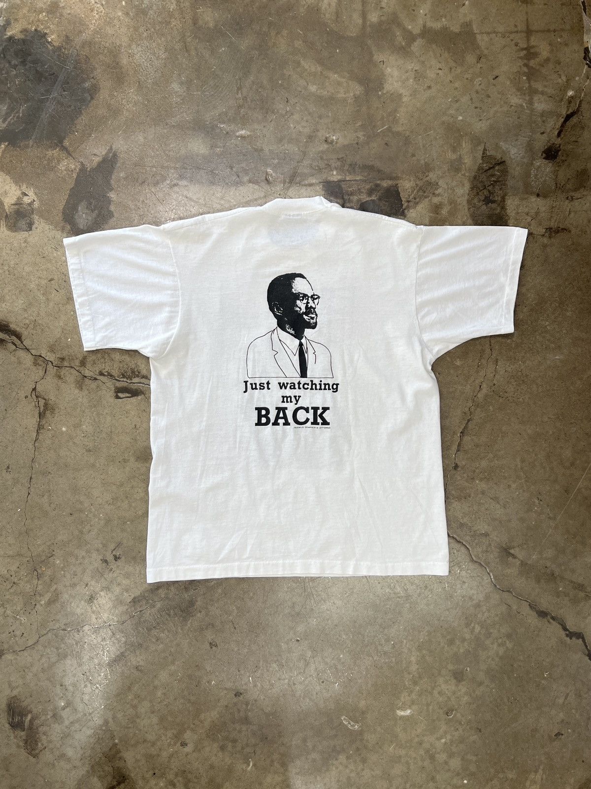 Vintage Vintage Malcolm X Watching My Back Social Justice Tee XL Size US XL / EU 56 / 4 - 5 Thumbnail