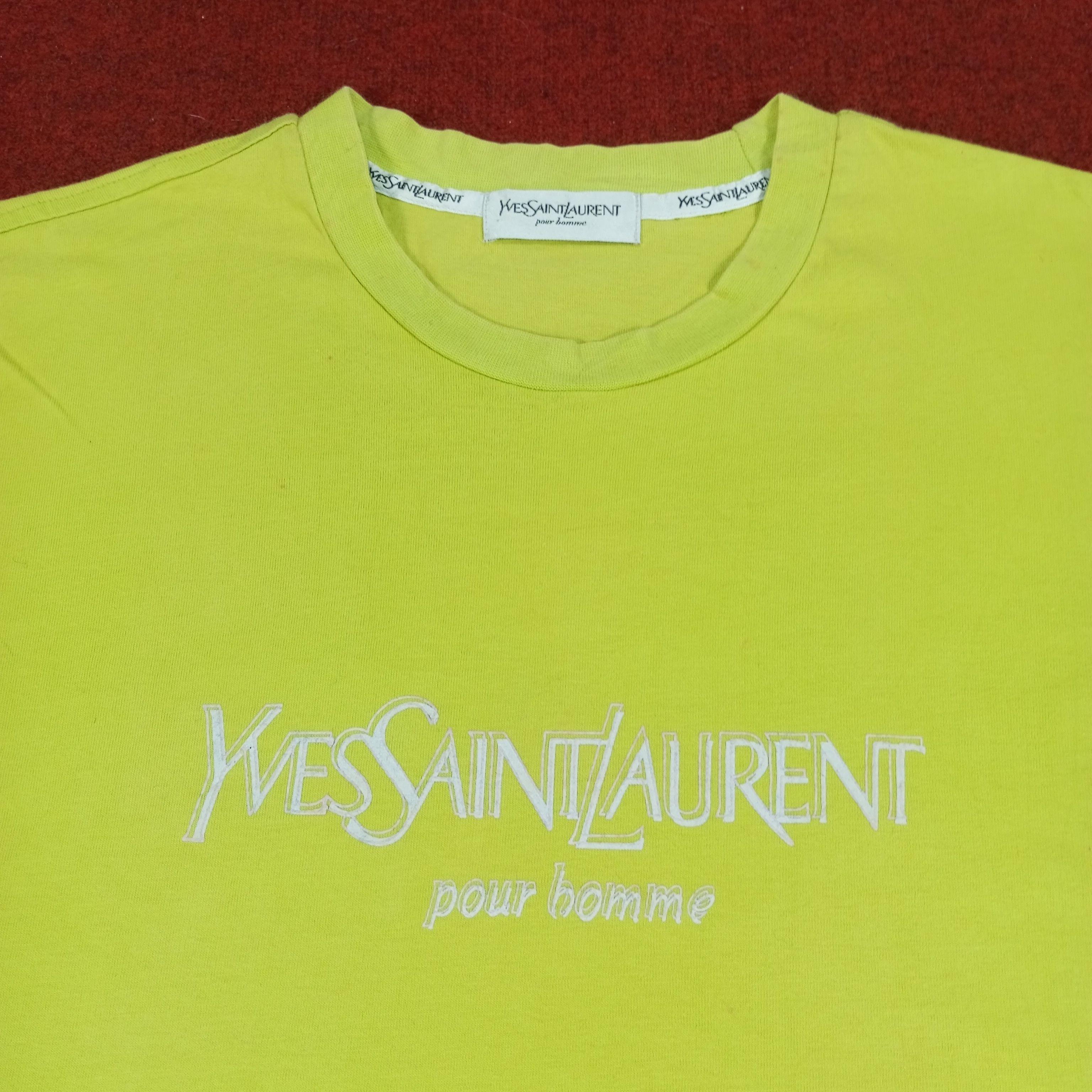 Vintage × Yves Saint Laurent Yves Saint Laurent Fashion Brand Spellout Design Tshirt Size US M / EU 48-50 / 2 - 2 Thumbnail