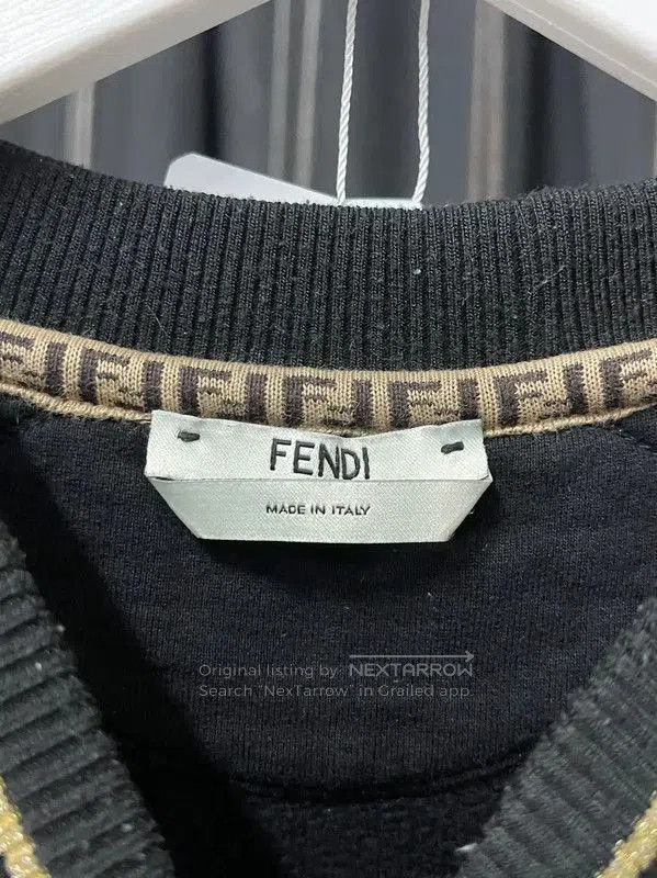 Fendi Fendi Black Cropped Long Sleeve Sweatshirt . Size XS / US 0-2 / IT 36-38 - 5 Thumbnail